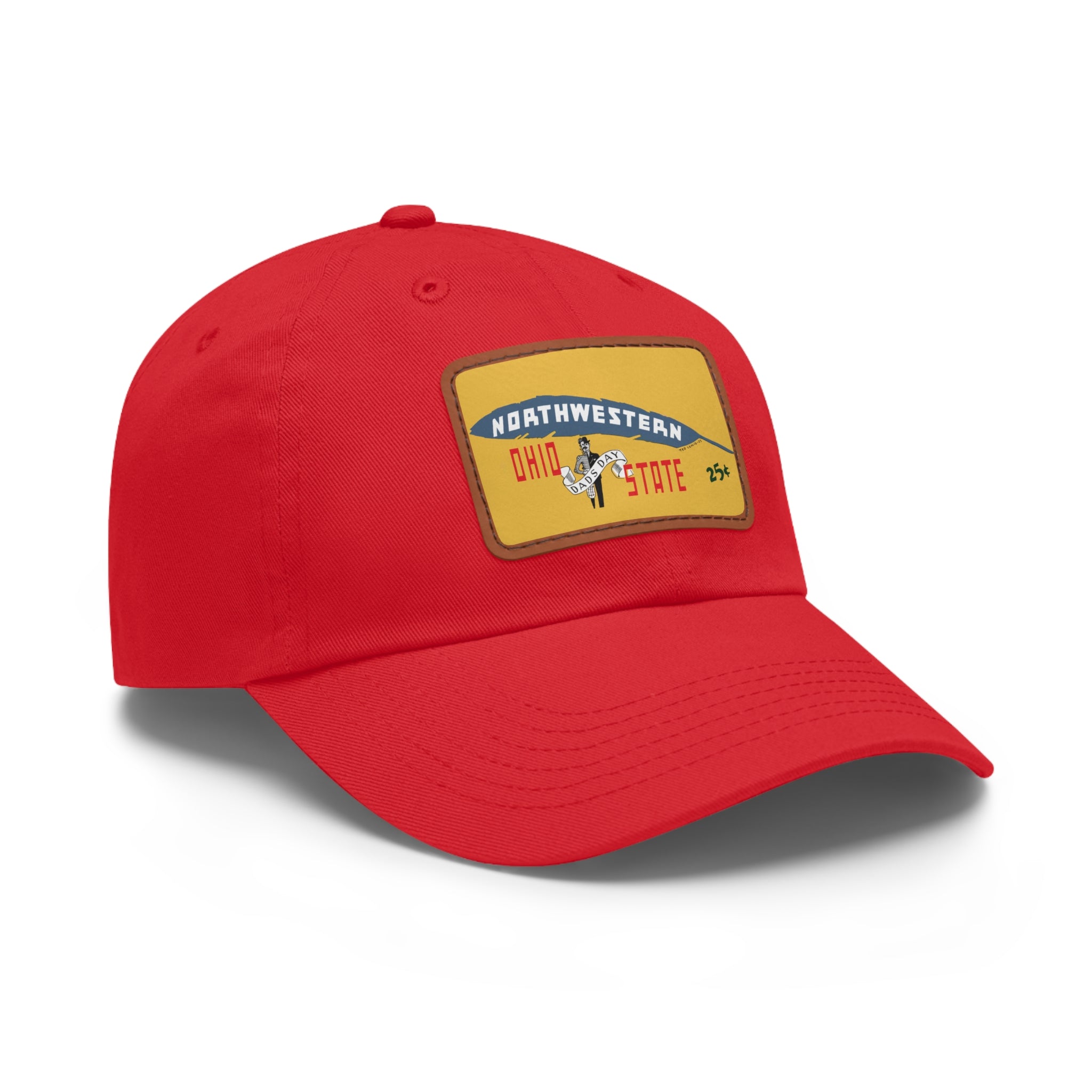1937 Vintage Northeastern - Ohio State Football - Dad Hat with Leather Patch (Rectangle)