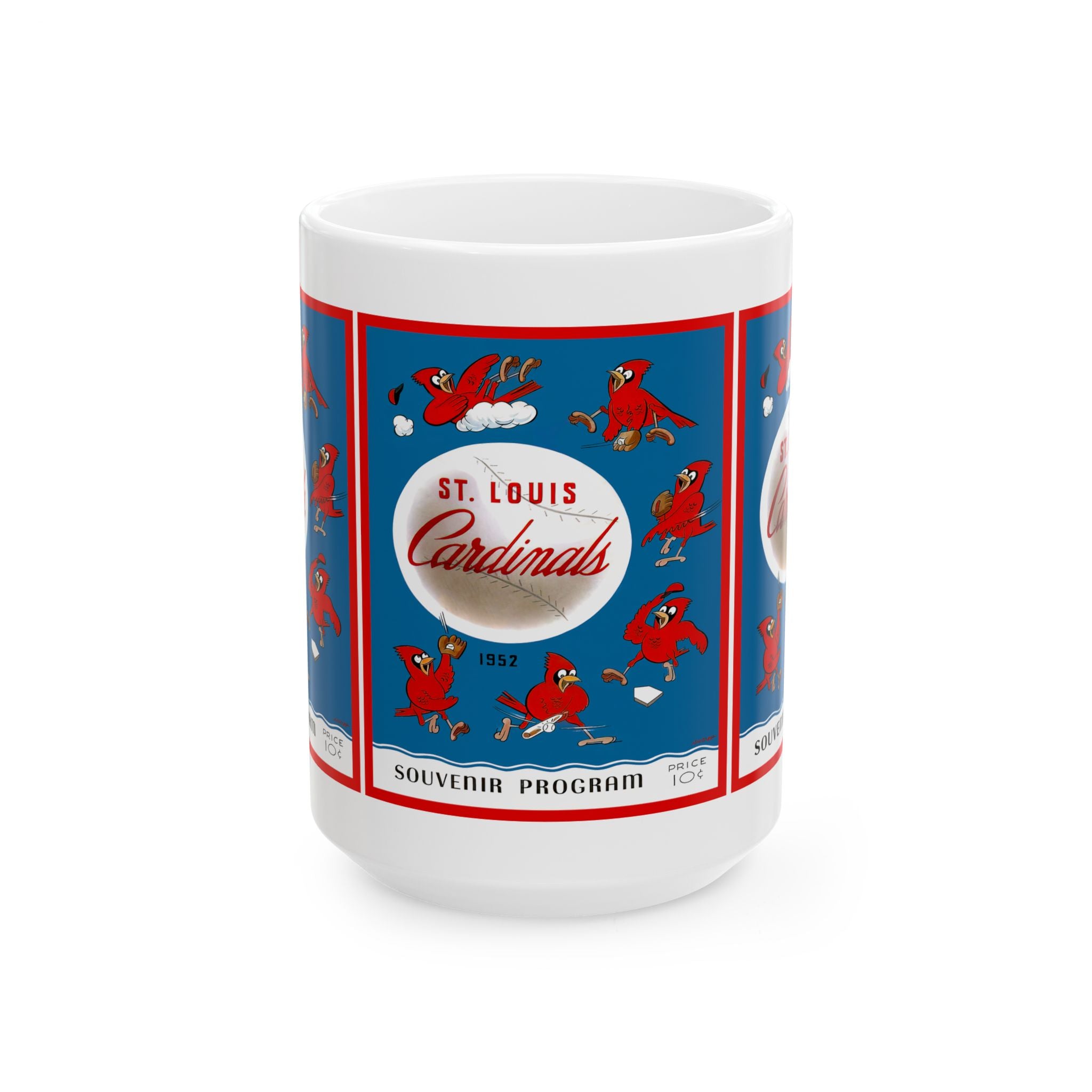 Baseball Mug, Sports Fan Coffee Cup, Cardinals Memorabilia Tea Mug, Gift for Baseball Enthusiast, Vintage Sports Decor, 11oz 15oz Ceramic