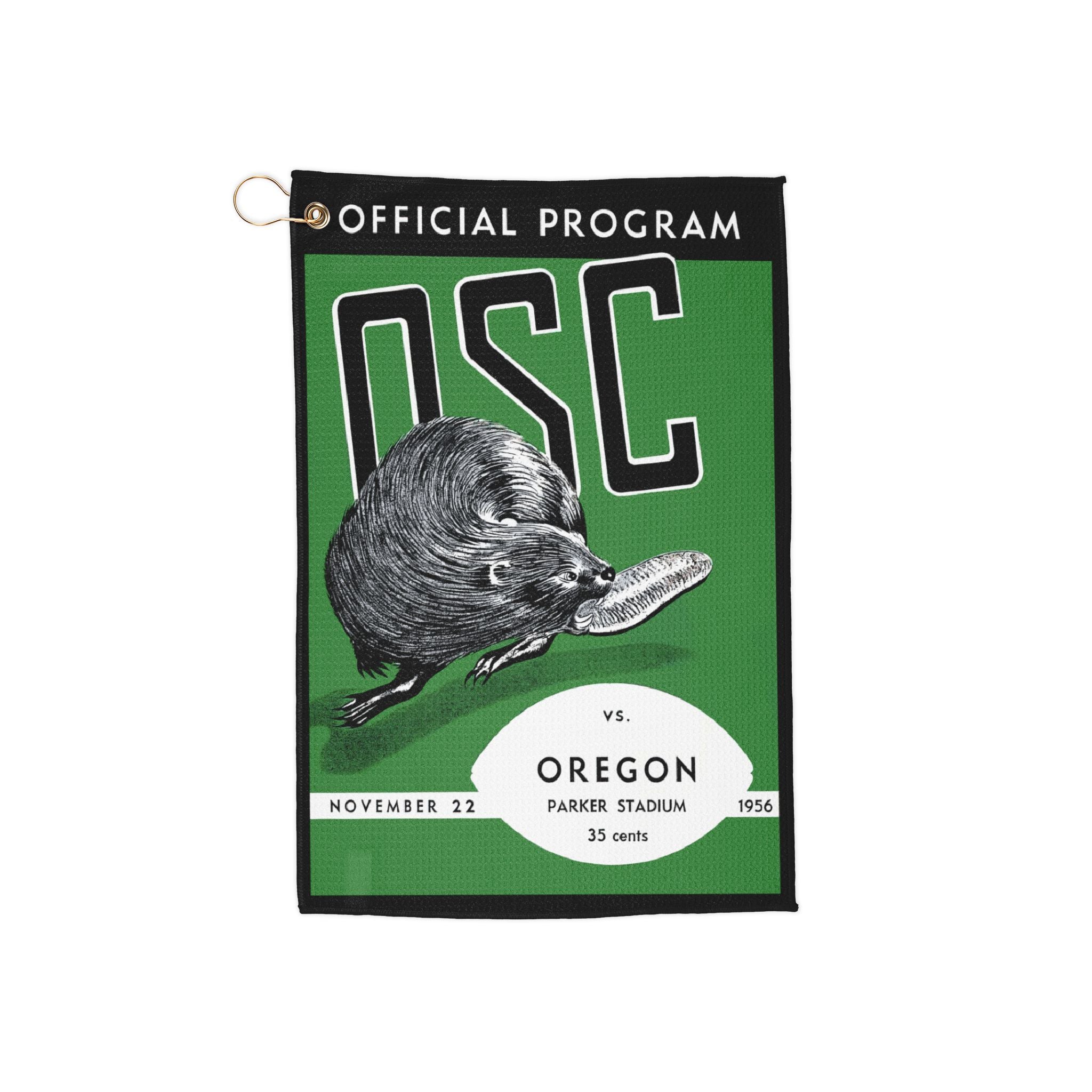1956 Oregon State vs Oregon Football Towel | Vintage Game Sports Beach Towel