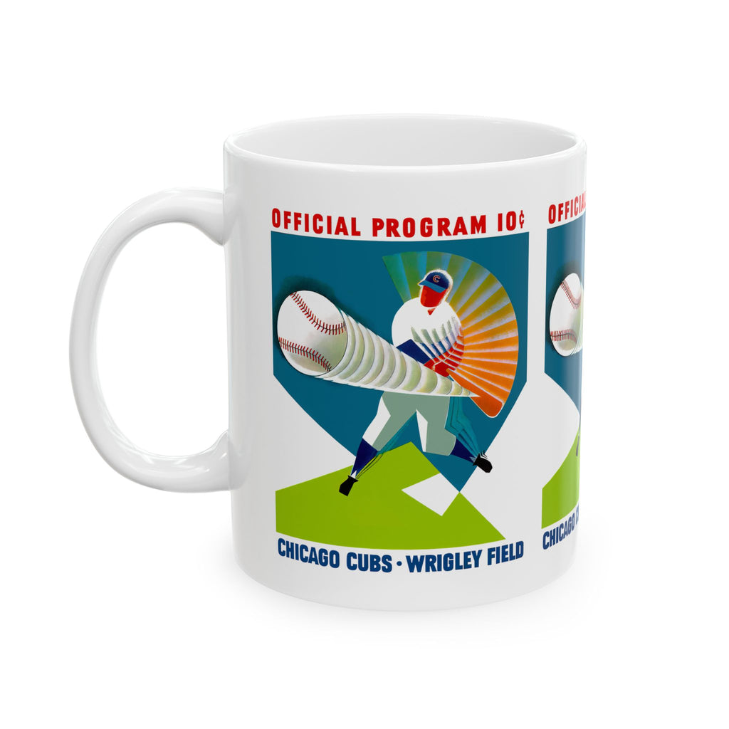 1960 Vintage Chicago Cubs Baseball Program Cover - Ceramic Mug, 11oz