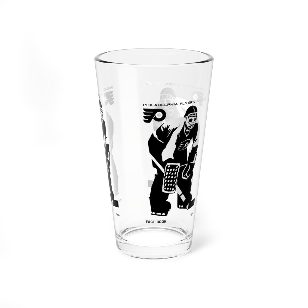 1969-1970 Vintage Philadelphia Flyers Hockey Media Guide Cover -  Pint Glass, 16oz
