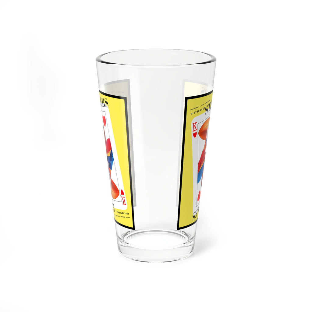 Vintage Football 16oz Mixing Glass - 1950 Pittsburgh Steelers Philadelphia Eagles Fan Gift, Retro Sports Barware