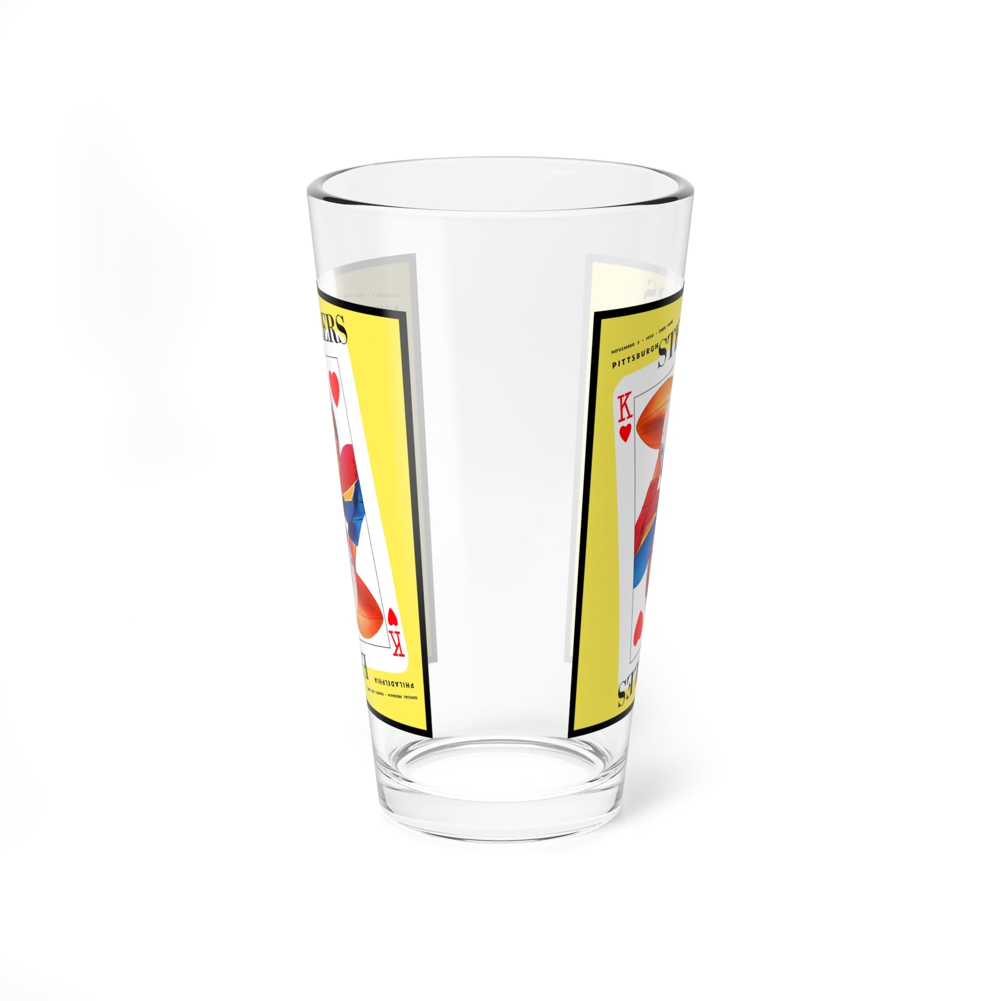 Vintage Football 16oz Mixing Glass - 1950 Pittsburgh Steelers Philadelphia Eagles Fan Gift, Retro Sports Barware