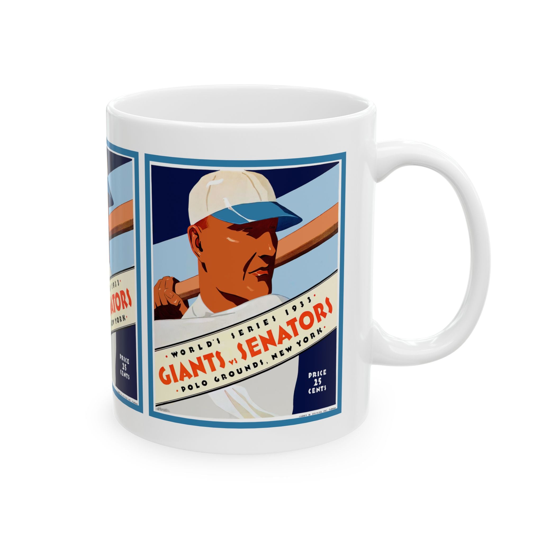 1933 Vintage New York Giants - Washington Senators World Series Program Cover - Ceramic Mug, 11oz
