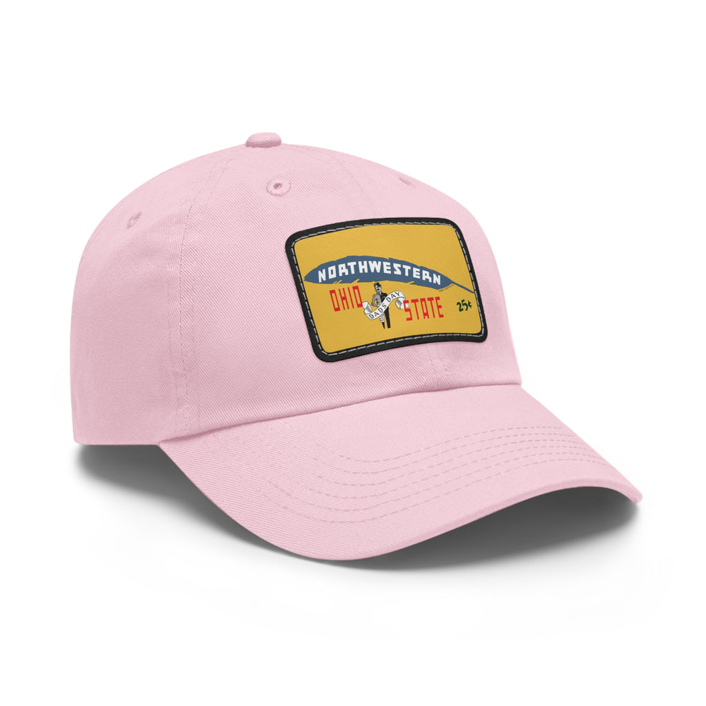 1937 Vintage Northeastern - Ohio State Football - Dad Hat with Leather Patch (Rectangle)
