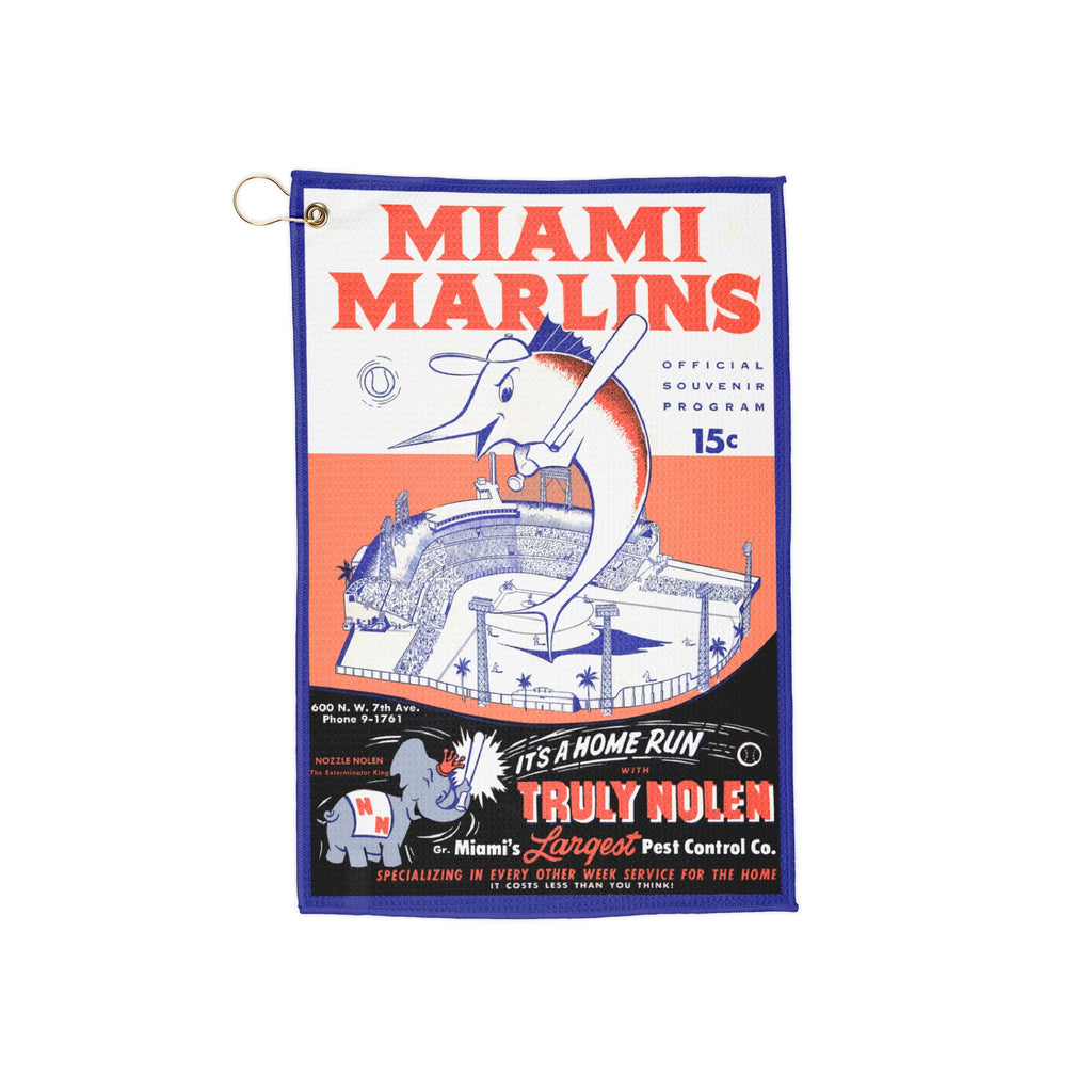 1956 Baseball Miami Marlins Golf Towel