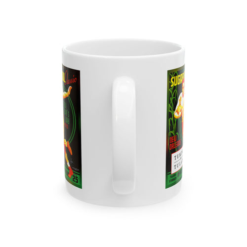 1934 Vintage Sugar Bowl - Temple Owls - Tulane Green Waves Football Program Cover  - Ceramic Mug, 11oz