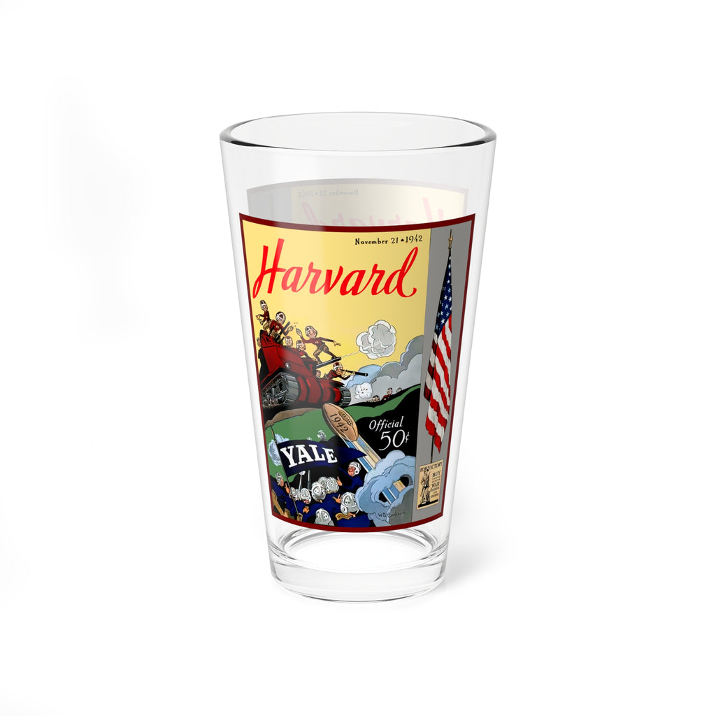 1942 Harvard vs Yale 16oz Mixing Glass – Vintage College Program Cover