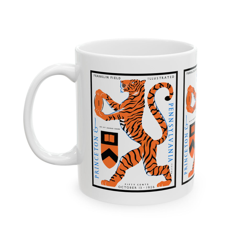 1956 Vintage Pennsylvania - Princeton Football Program Cover - Ceramic Mug, 11oz