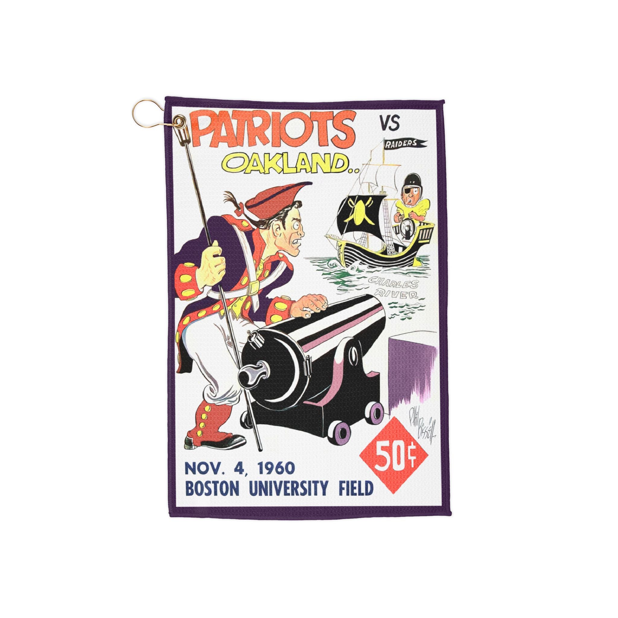 1960 Boston-Oakland Football Design Golf Towel | Vintage Sports