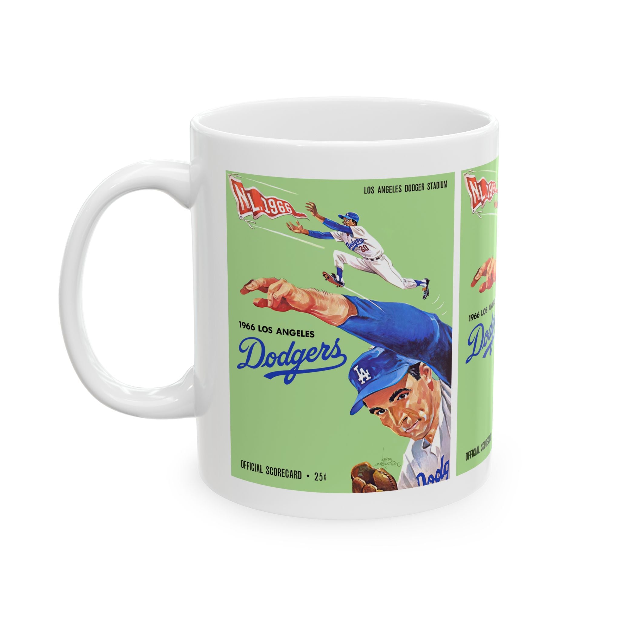 1966 Vintage Los Angeles Dodgers Program Cover - Ceramic Mug, 11oz