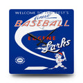 1950 Vintage Eugene Larks - Far West League Baseball Program Cover - Acrylic Wall Clock