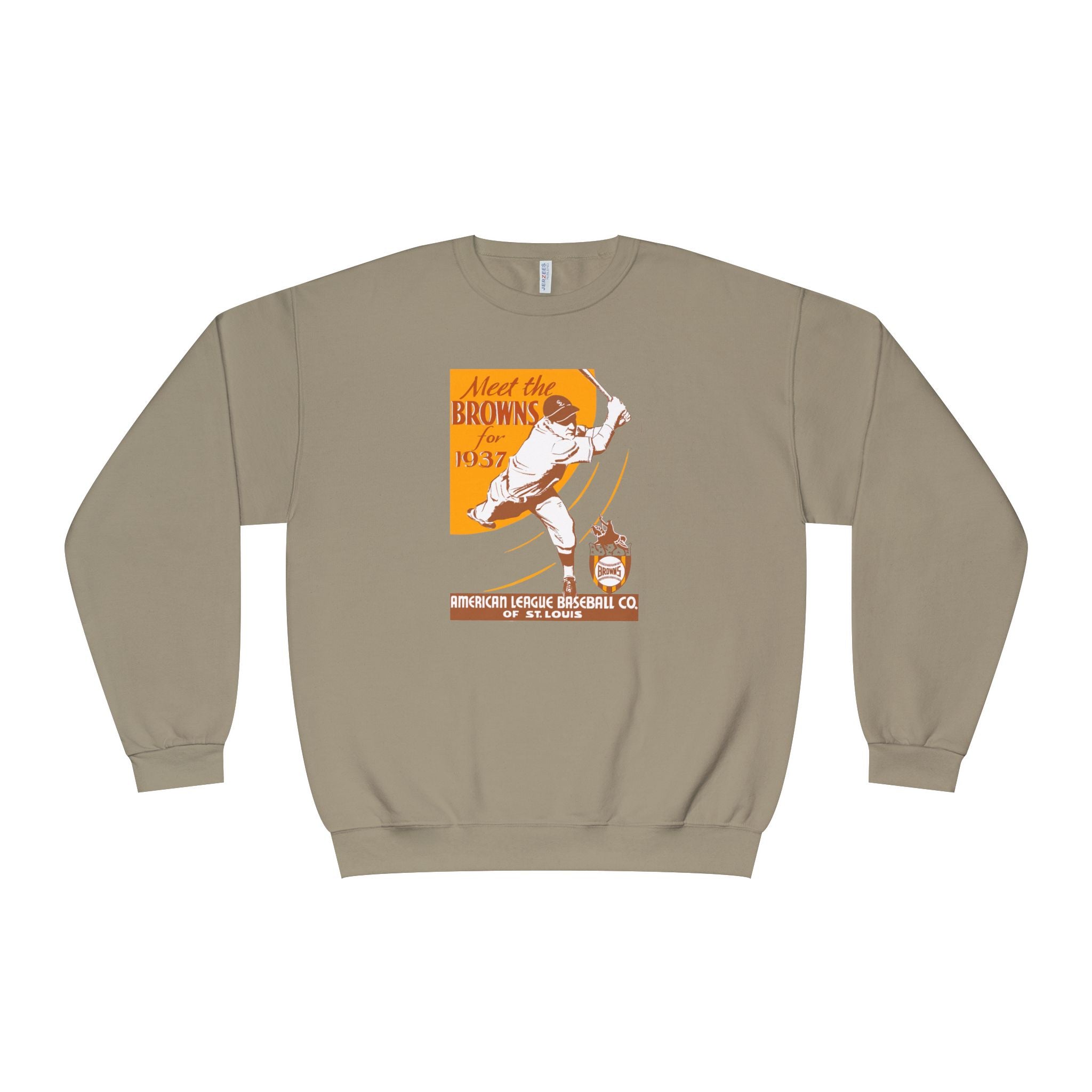 1937 Vintage St. Louis Browns Baseball Media Guide Cover - Unisex NuBlend® Crewneck Sweatshirt