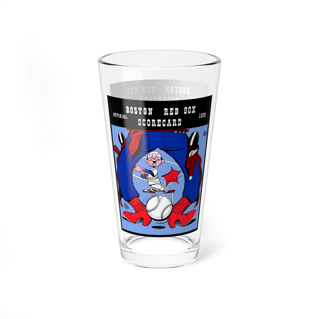 Baseball Spring Training Boston Red Sox Mixing Glass, 16oz - Retro Sports Barware Collectible Gift, 1959 Vintage Baseball Memorabilia,