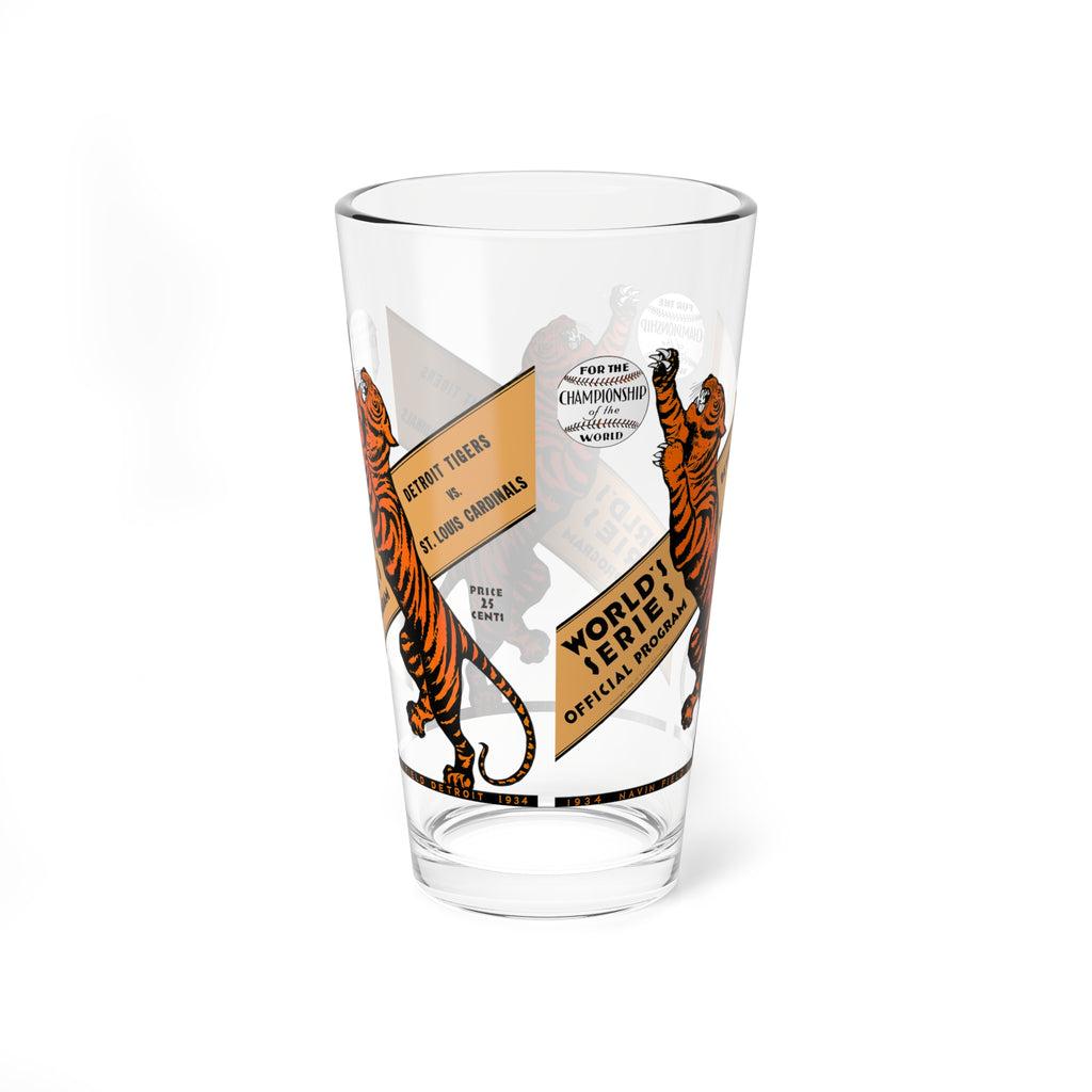 1934 Vintage Detroit Tigers - St. Louis Cardinals World Series Program Cover -  Pint Glass, 16oz