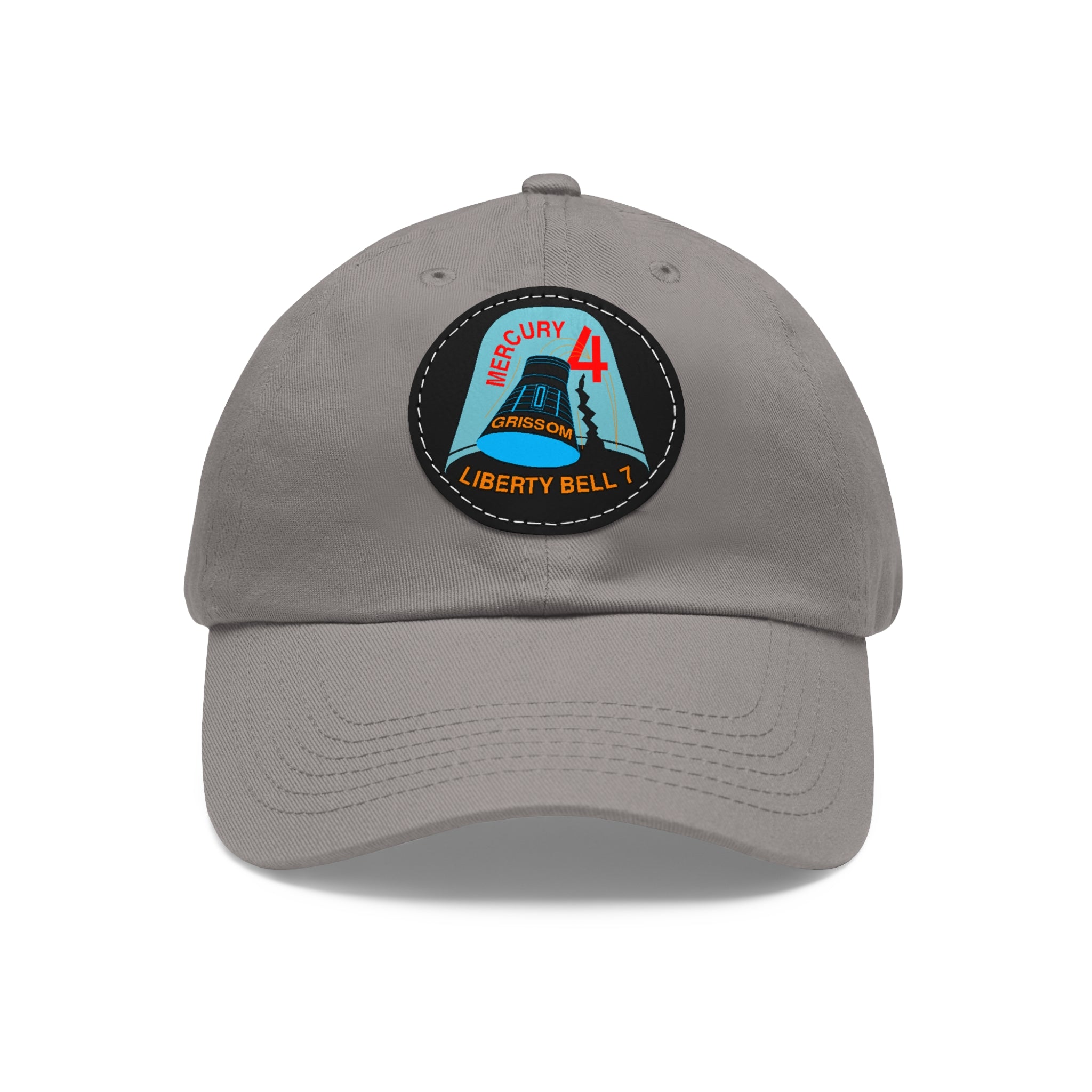 NASA Mercury 4 - Flight Patch - Dad Hat with Leather Patch (Round)