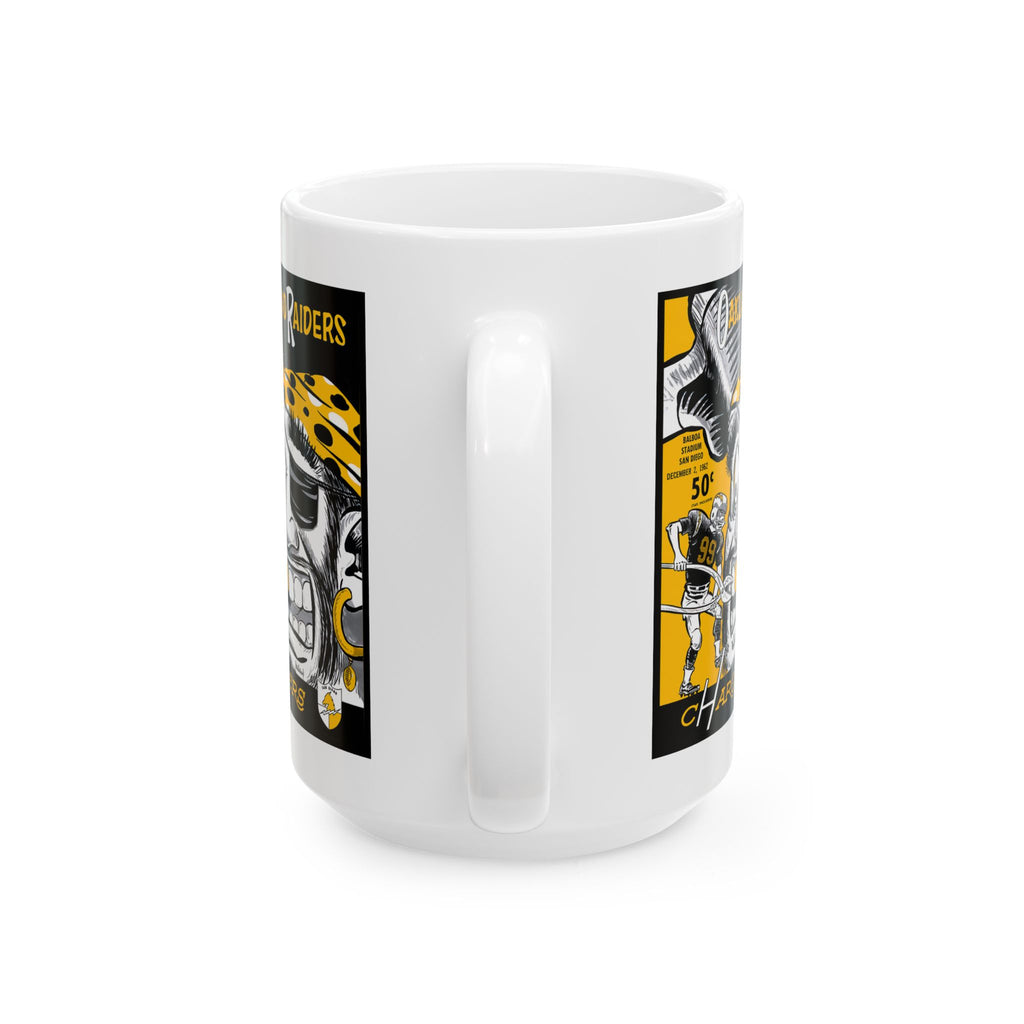 Ceramic Mug, 1962 Football Oakland Raiders-San Diego Chargers Coffee Cup, Sports Fan Gift, Team Logo, Game Day Mug, Football