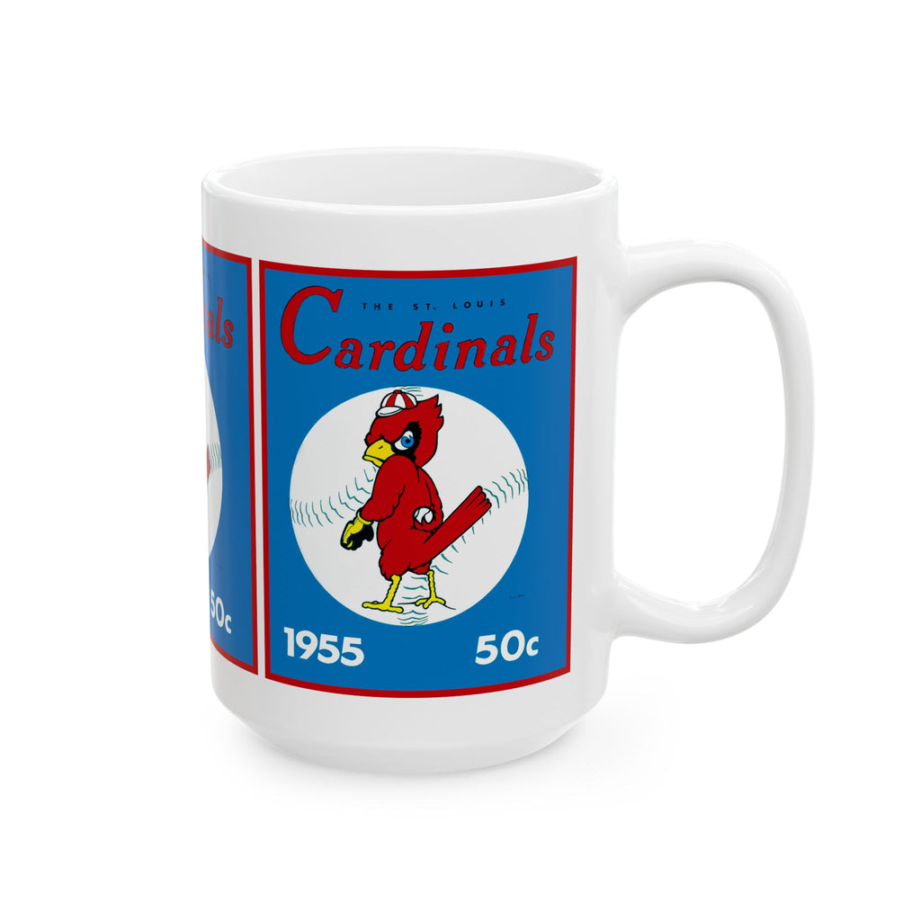 Vintage 1955 Baseball St Louis Cardinals Yearbook Ceramic Mug, Collectible Sports Memorabilia Drinkware, Baseball Fan Gift, Retro Baseball