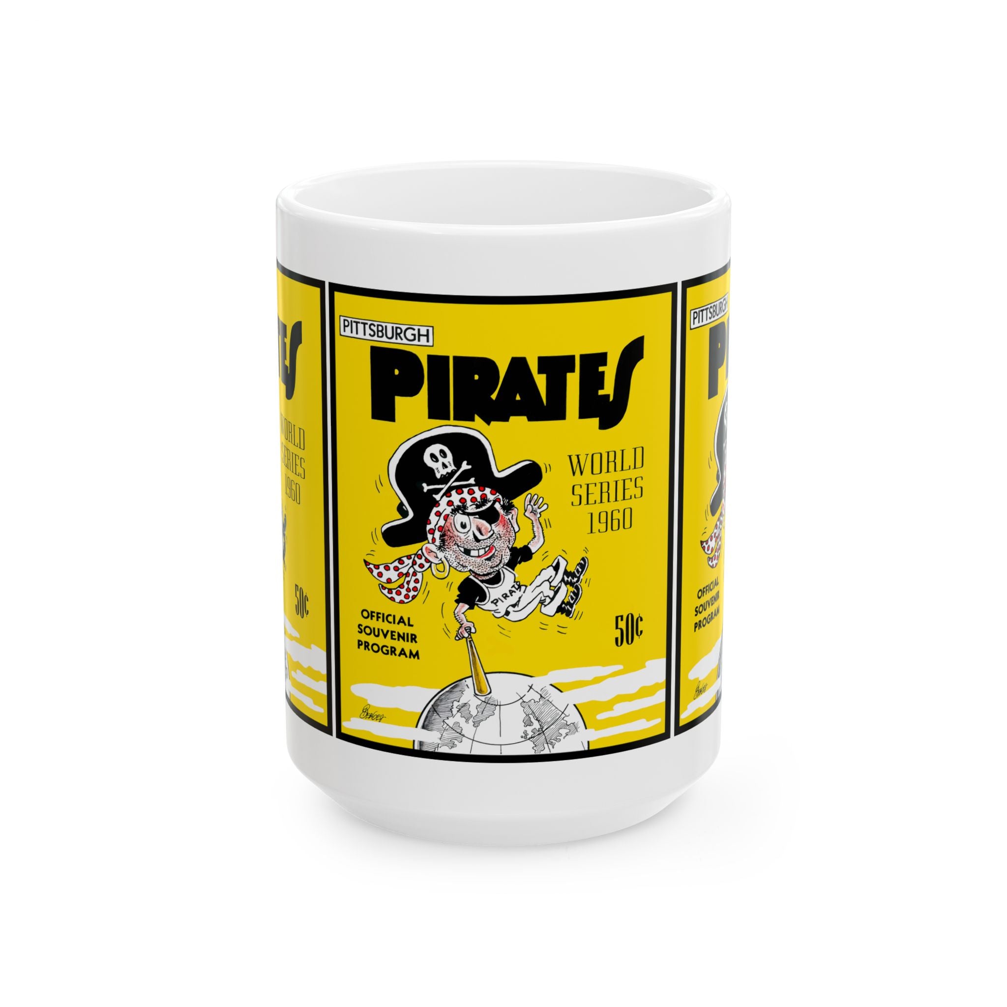 Baseball World Series Pittsburgh Pirates Ceramic Mug, Sports Fan Gift, Baseball Lover Mug, Gift for Sports Enthusiast, Vintage Baseball Mug