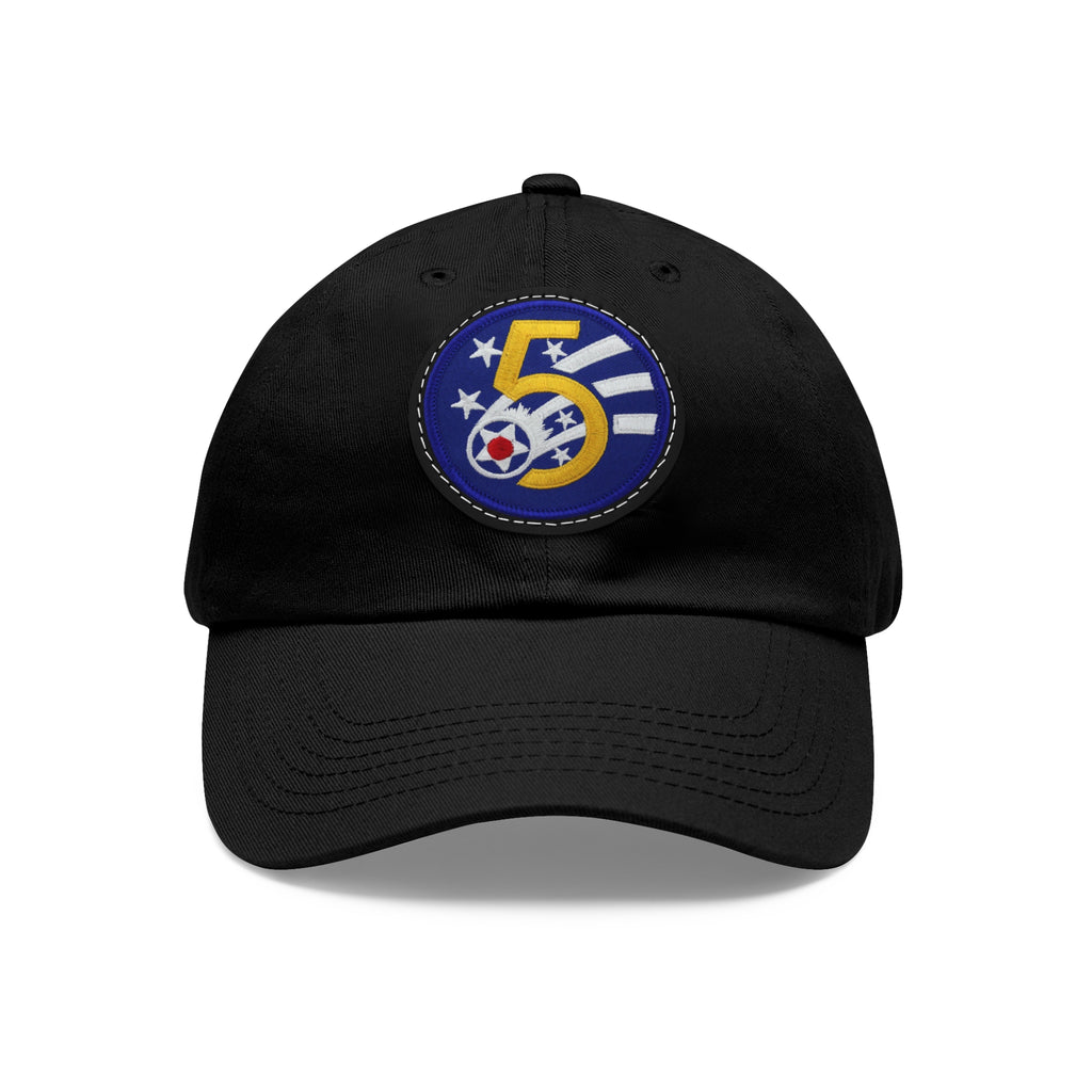 Army Fifty Air Force -  Patch - Dad Hat with Leather Patch (Round)