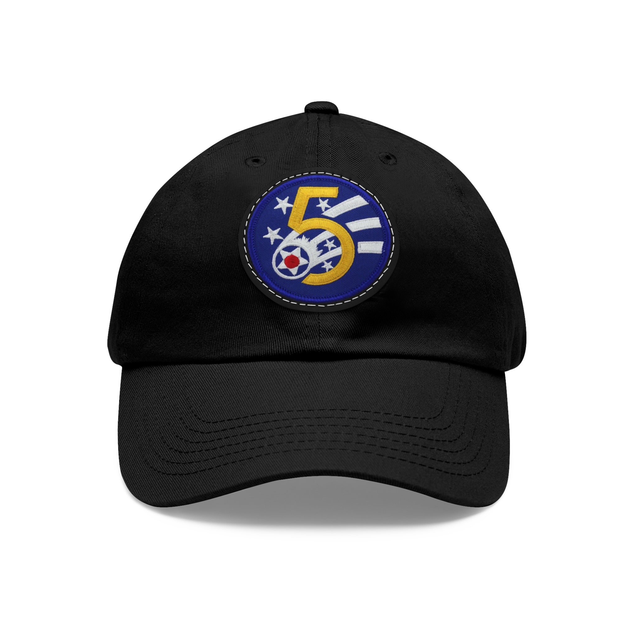 Army Fifty Air Force -  Patch - Dad Hat with Leather Patch (Round)