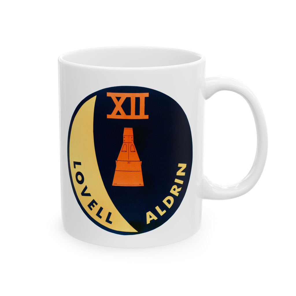 NASA Gemini 12 Flight Patch Ceramic Mug, Space Exploration Coffee Cup, Astronaut Gift, 11oz 15oz Tea Mug, Science Lover Gift, Rocket Ship