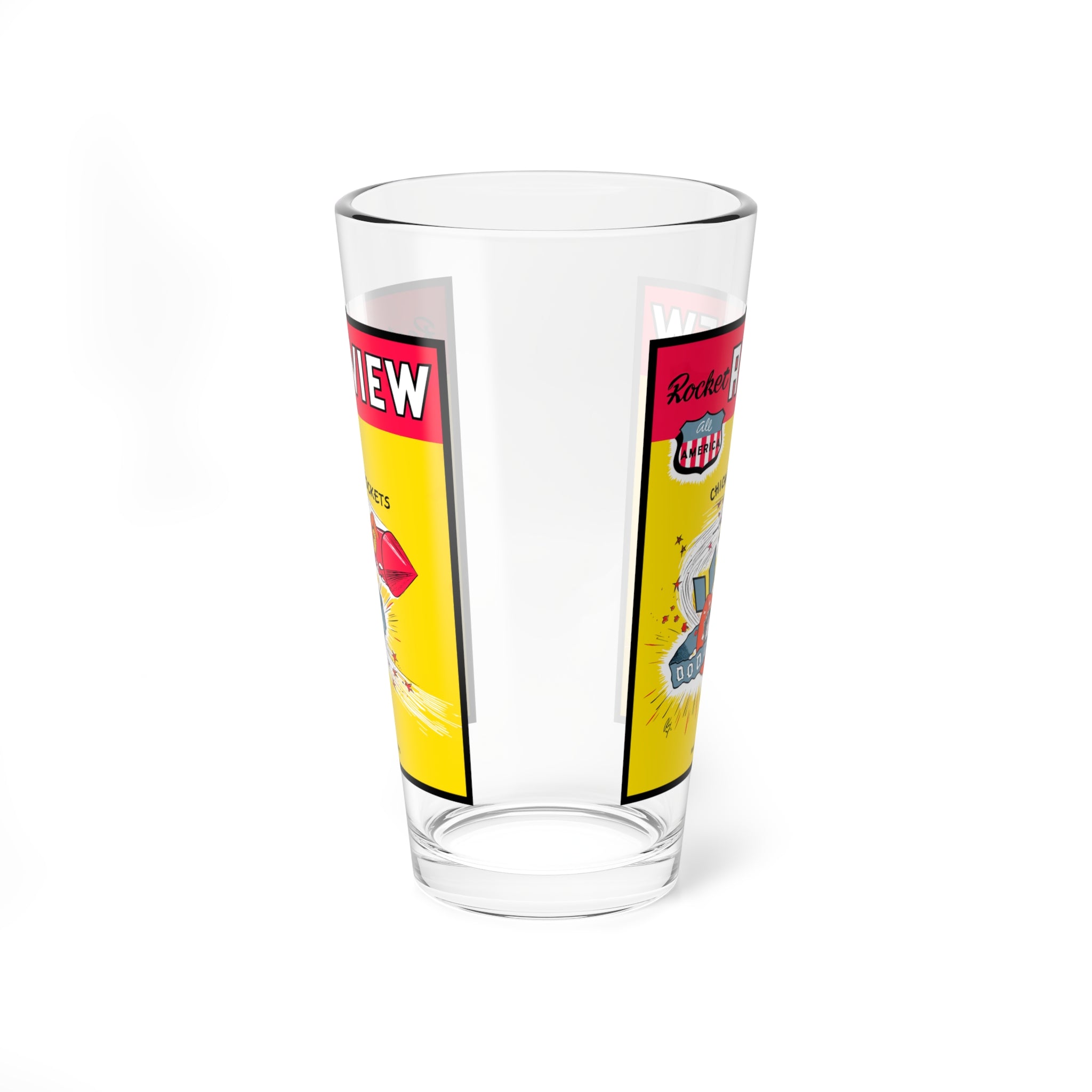1948 Football Brooklyn Dodgers Chicago Rockets Mixing Glass | 16oz Cocktail Barware