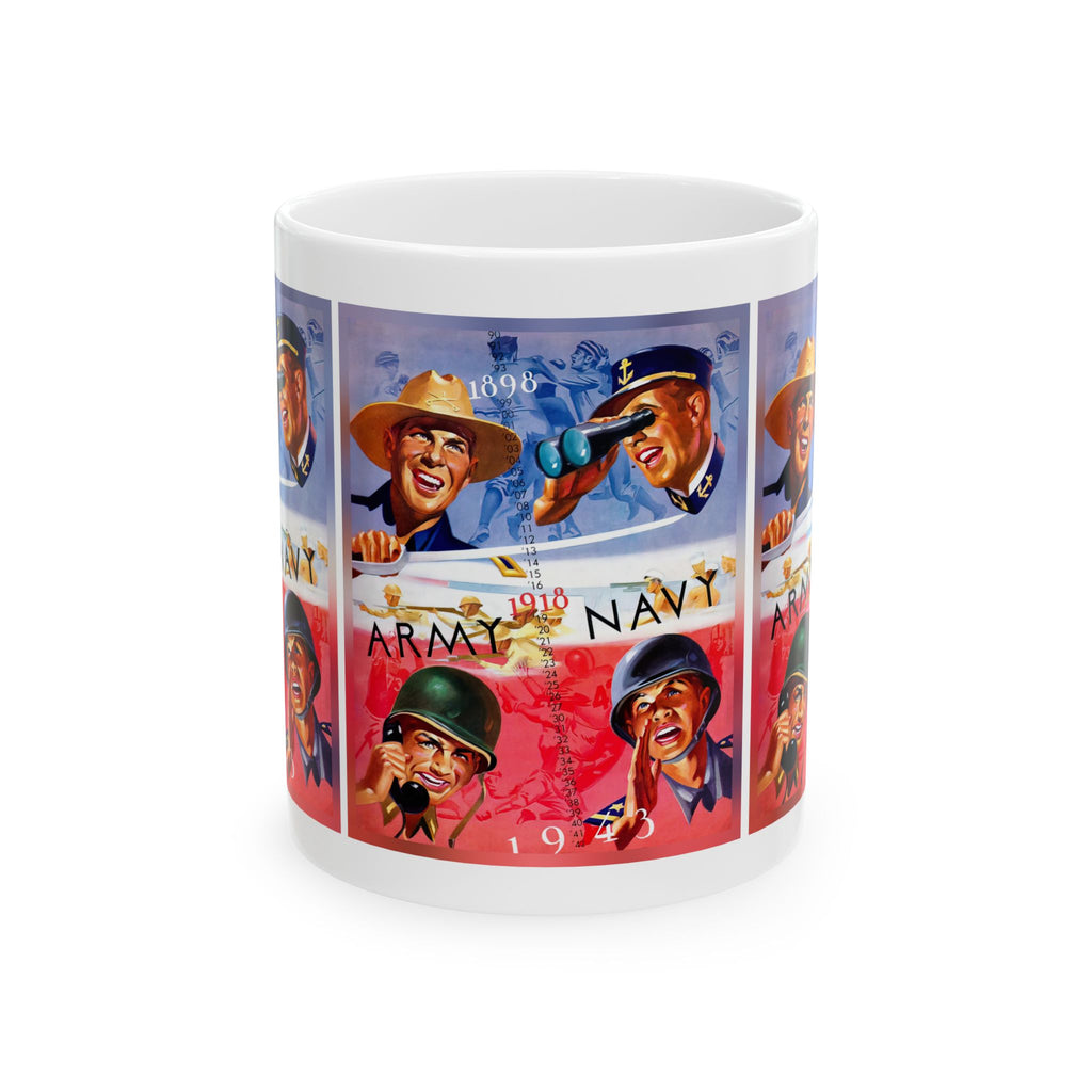 1943 Vintage Army - Navy Football Program Cover - Ceramic Mug, 11oz