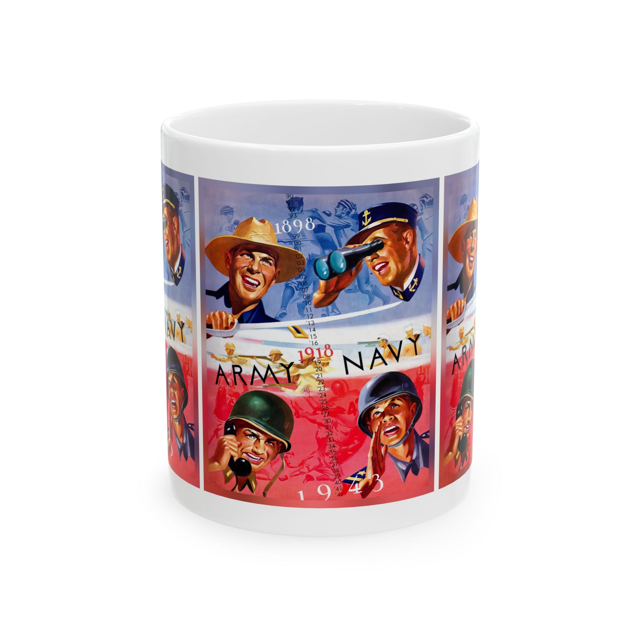 1943 Vintage Army - Navy Football Program Cover - Ceramic Mug, 11oz