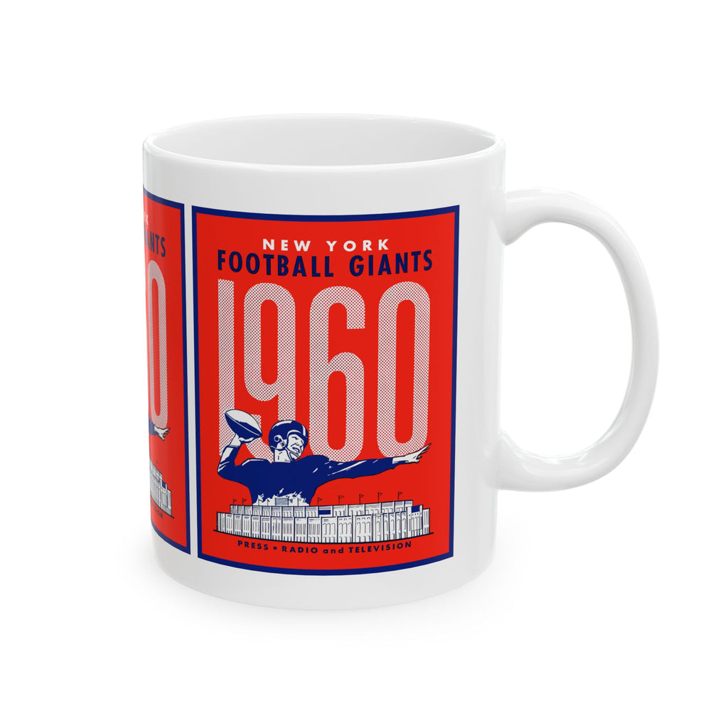1960 New York Football Giants Retro Mug — Vintage Sports Coffee Cup (11oz, 15oz)