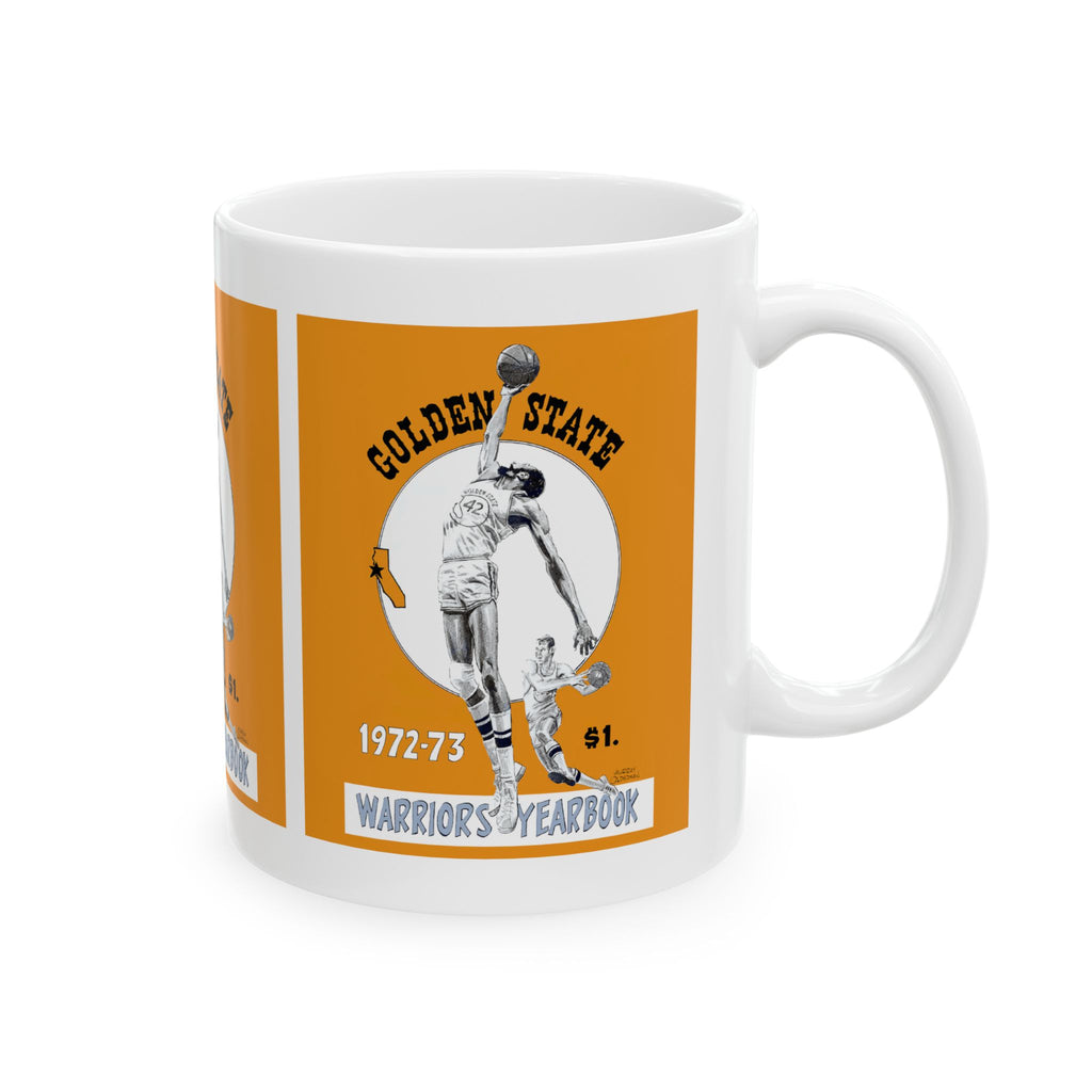 1972-1973 Vintage Golden State Warriors Program Cover - Ceramic Mug, 11oz
