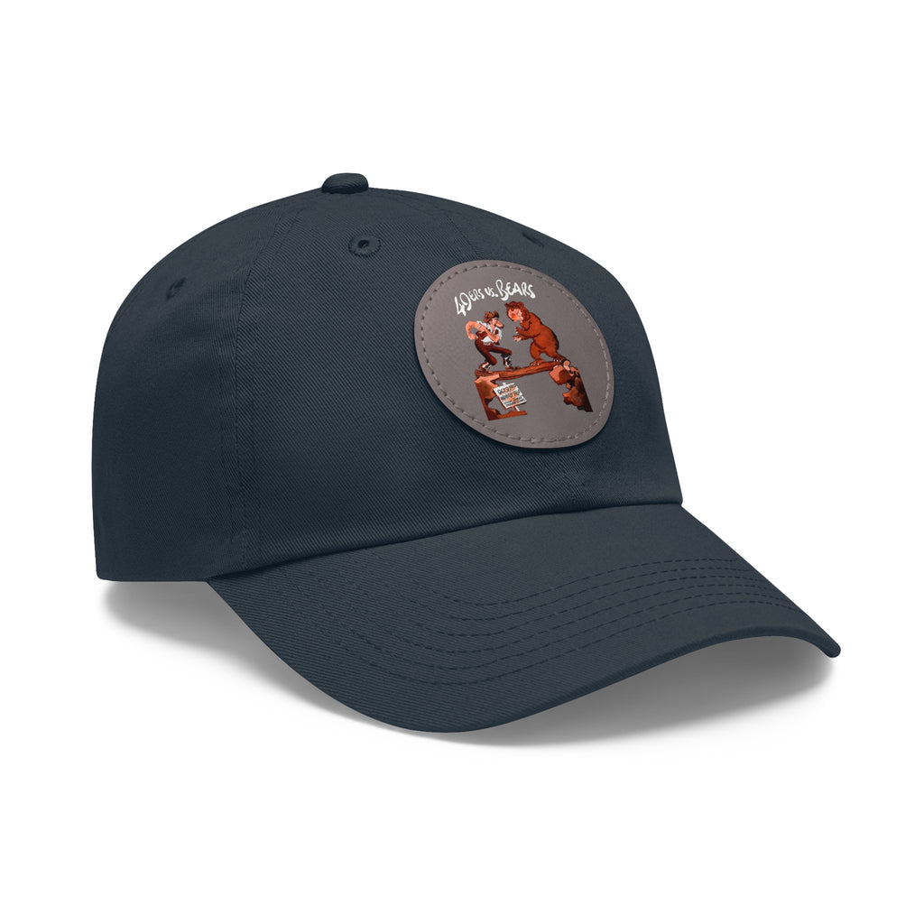 1955 Vintage Chicago Bears - San Francisco 49ers Football Program Cover - Dad Hat with Leather Patch (Round)