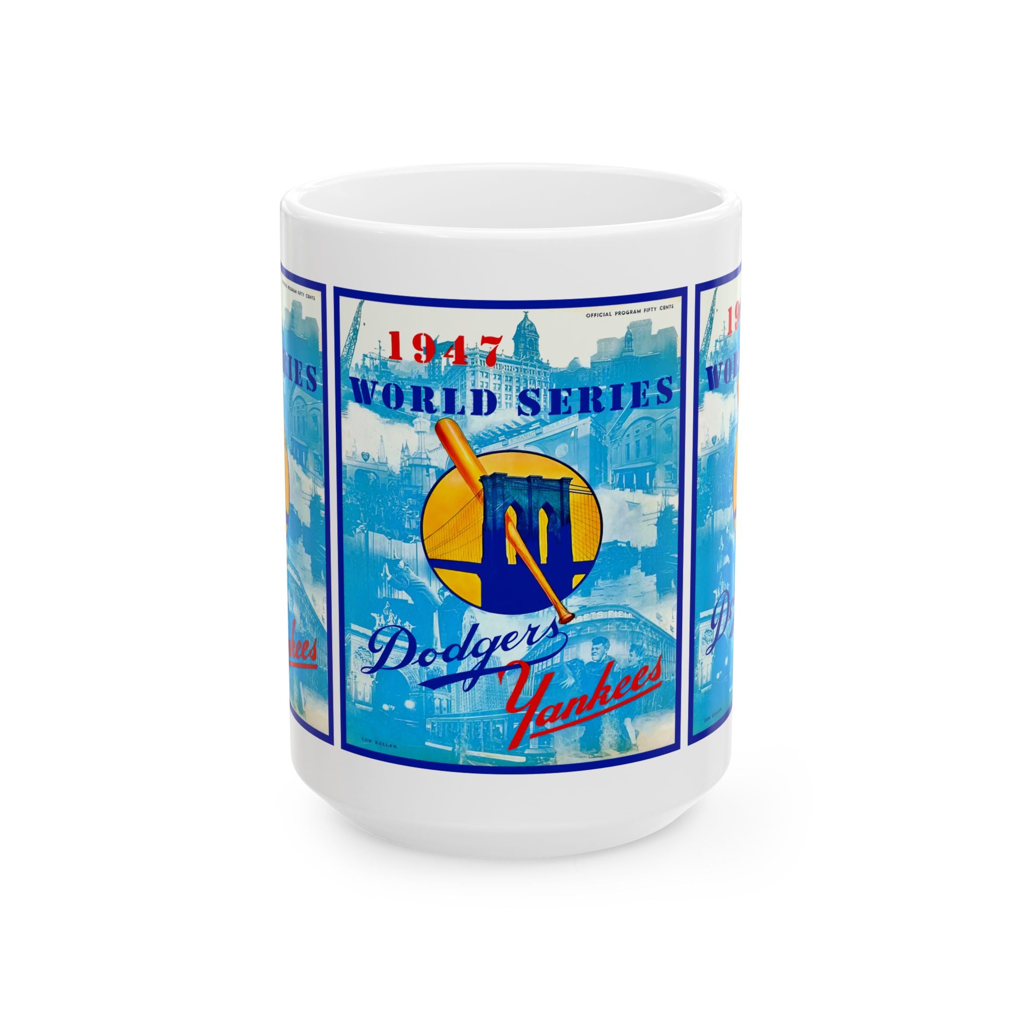 1947 Brooklyn Baseball World Series Ceramic Mug 11oz and 15oz