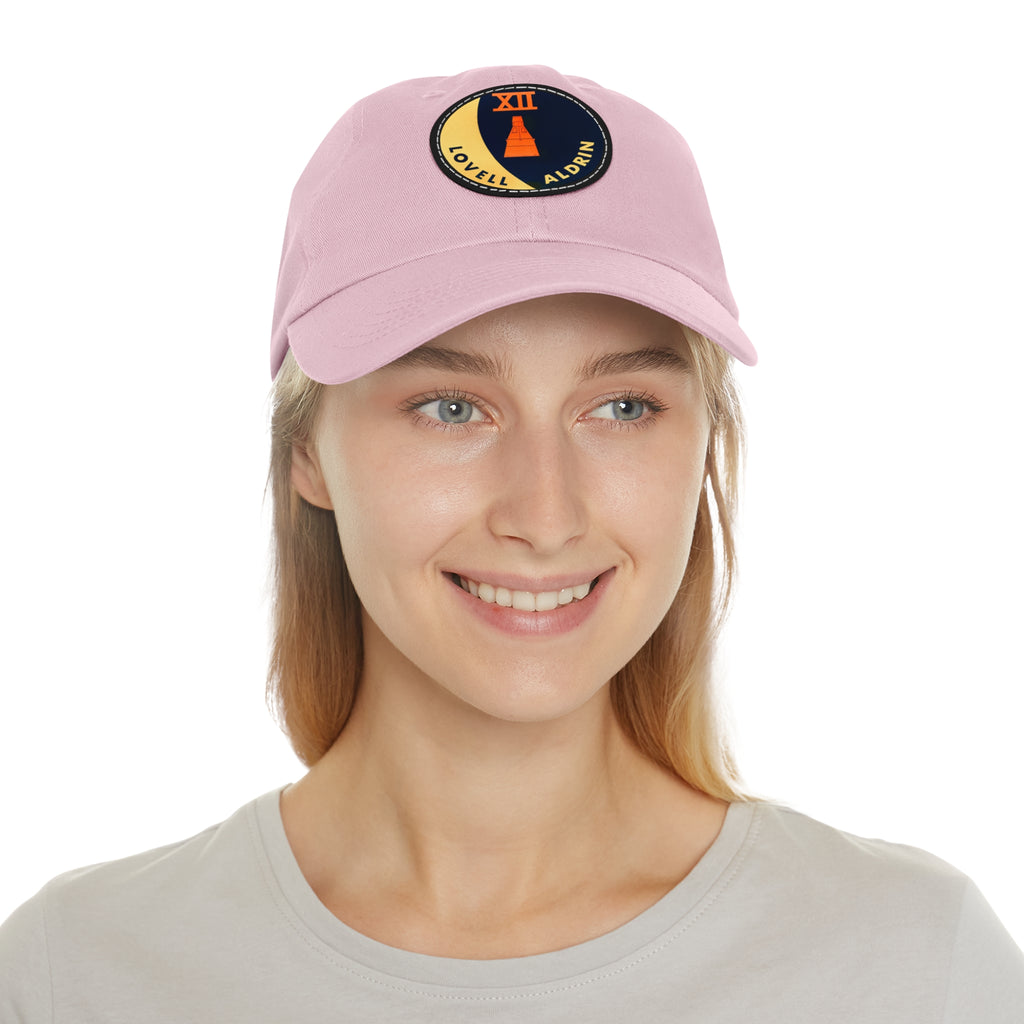 NASA Gemini 12 - Flight Patch - Dad Hat with Leather Patch (Round)