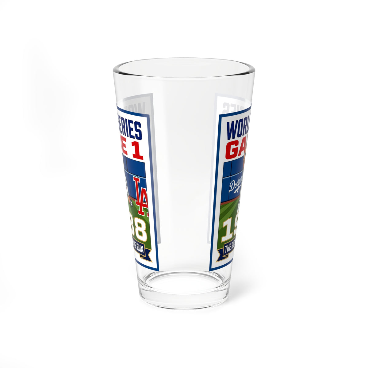 World Series Game 1 1988 Dodgers Mixing Glass – The Gibson Home Run 16oz