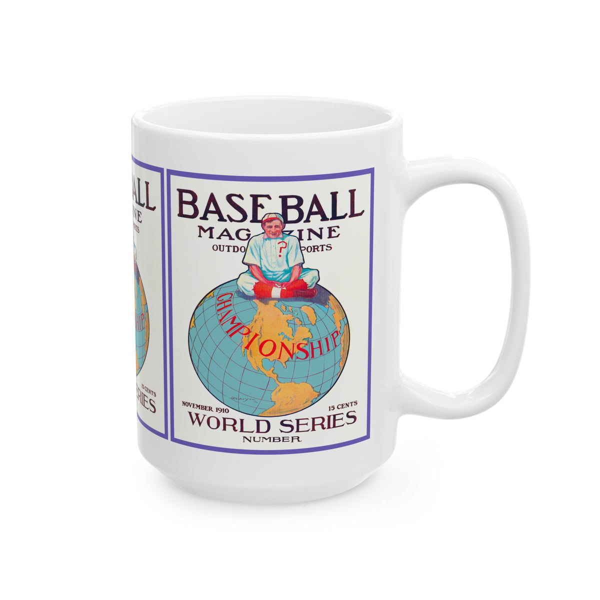 Vintage Baseball Magazine World Series Ceramic Mug, Sports Fan Gift, Coffee Cup, Tea Mug, Baseball Lover Gift, Classic Baseball Design
