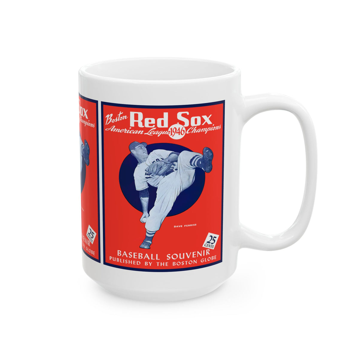 1946 Boston Red Sox Vintage Baseball Program Cover Ceramic Mug — 11/15oz