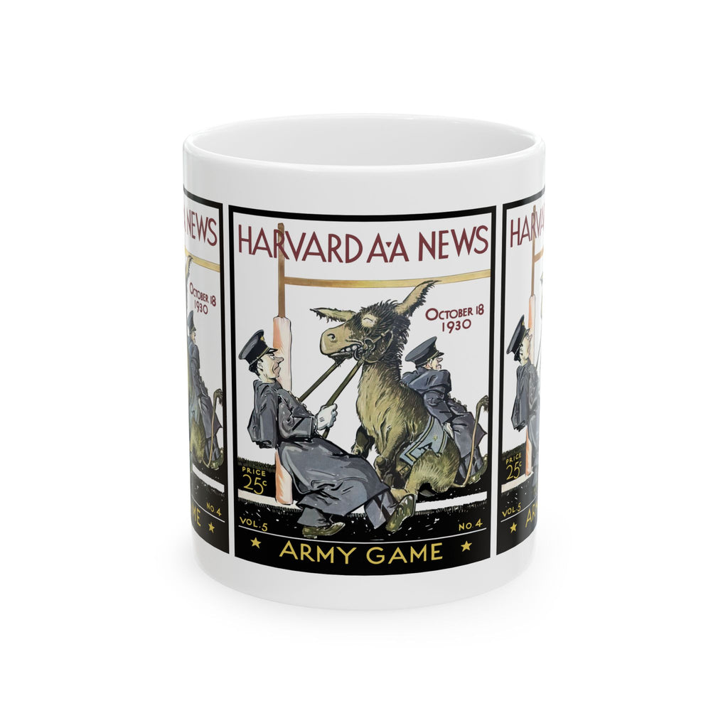 Vintage Army-Harvard Football Program Cover Ceramic Mug, 1930 Sports Fan Gift, Coffee Cup, Retro Football Memorabilia, Father's Day Present,
