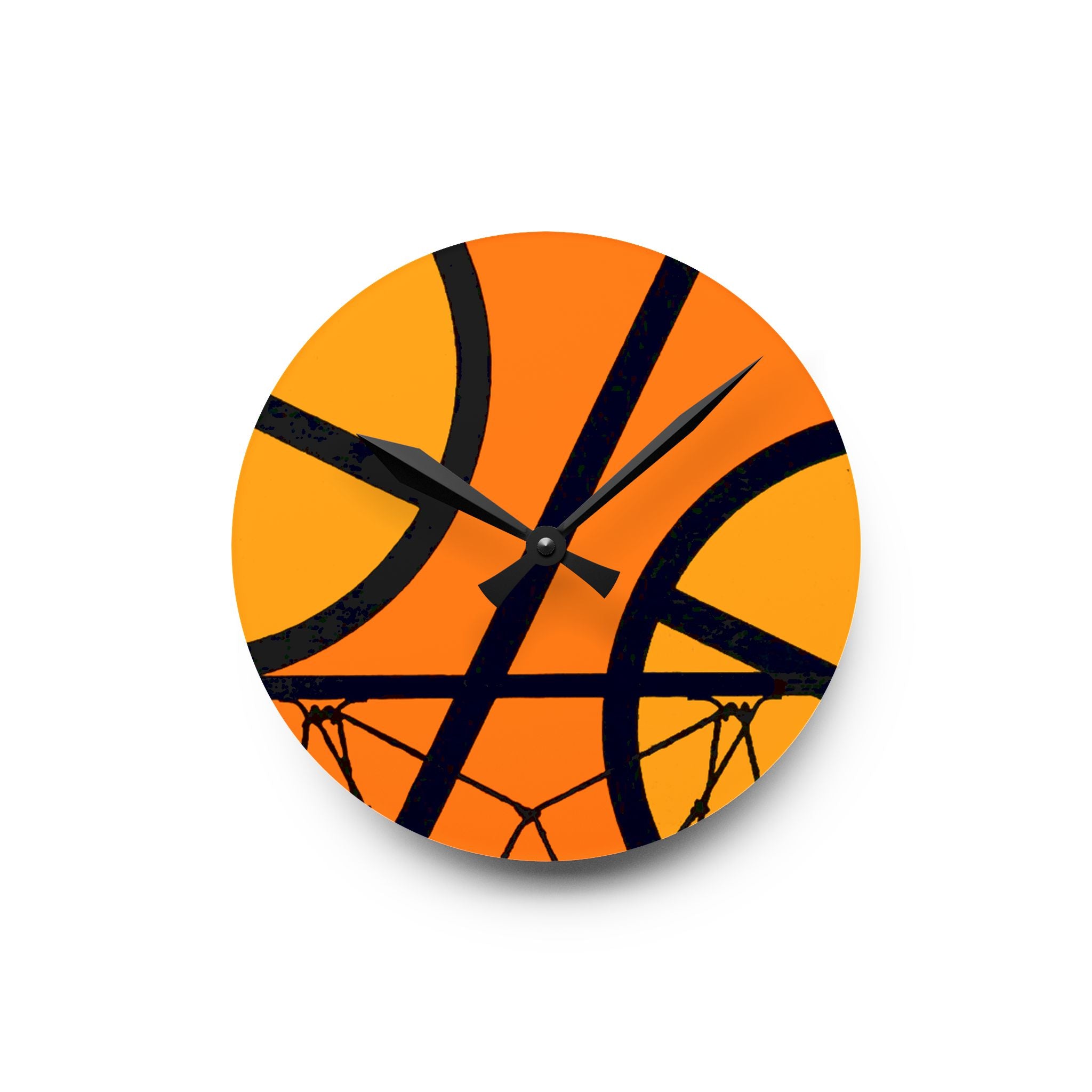 Basketball Wall Clock, Sports Clock, Vintage Clock, Unique Clock, Acrylic Clock, Kids Room Decor