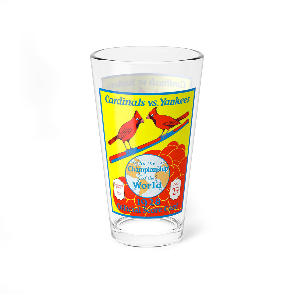 Beer Glass, 1916 Baseball World Series Cardinals Yankees Fan Gift, 16oz Barware, Sports Fan Mug, Gift for Baseball Lover, Team Spirit Glass,