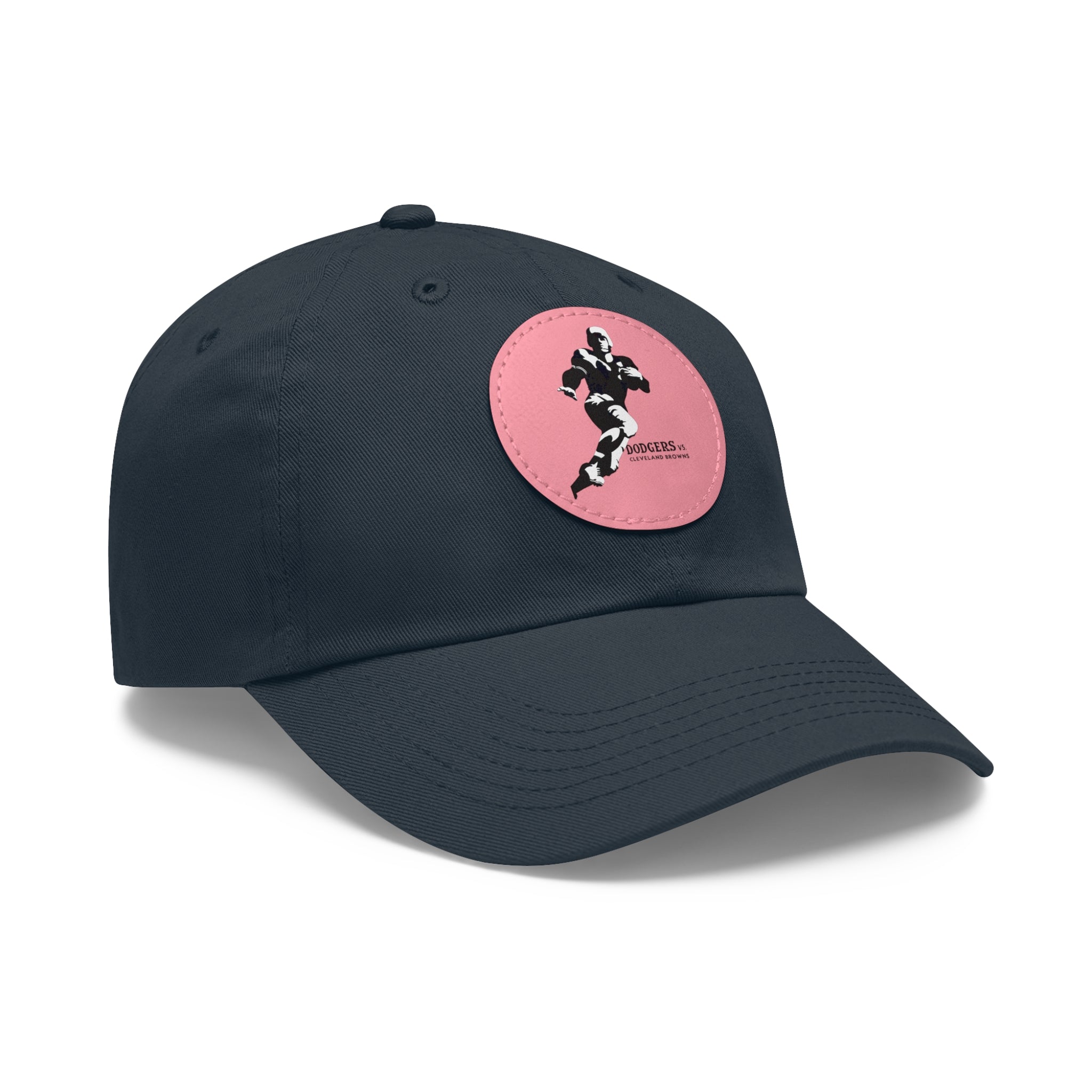 1947 Vintage Brooklyn Dodgers - Cleveland Browns Football - Dad Hat with Leather Patch (Round)