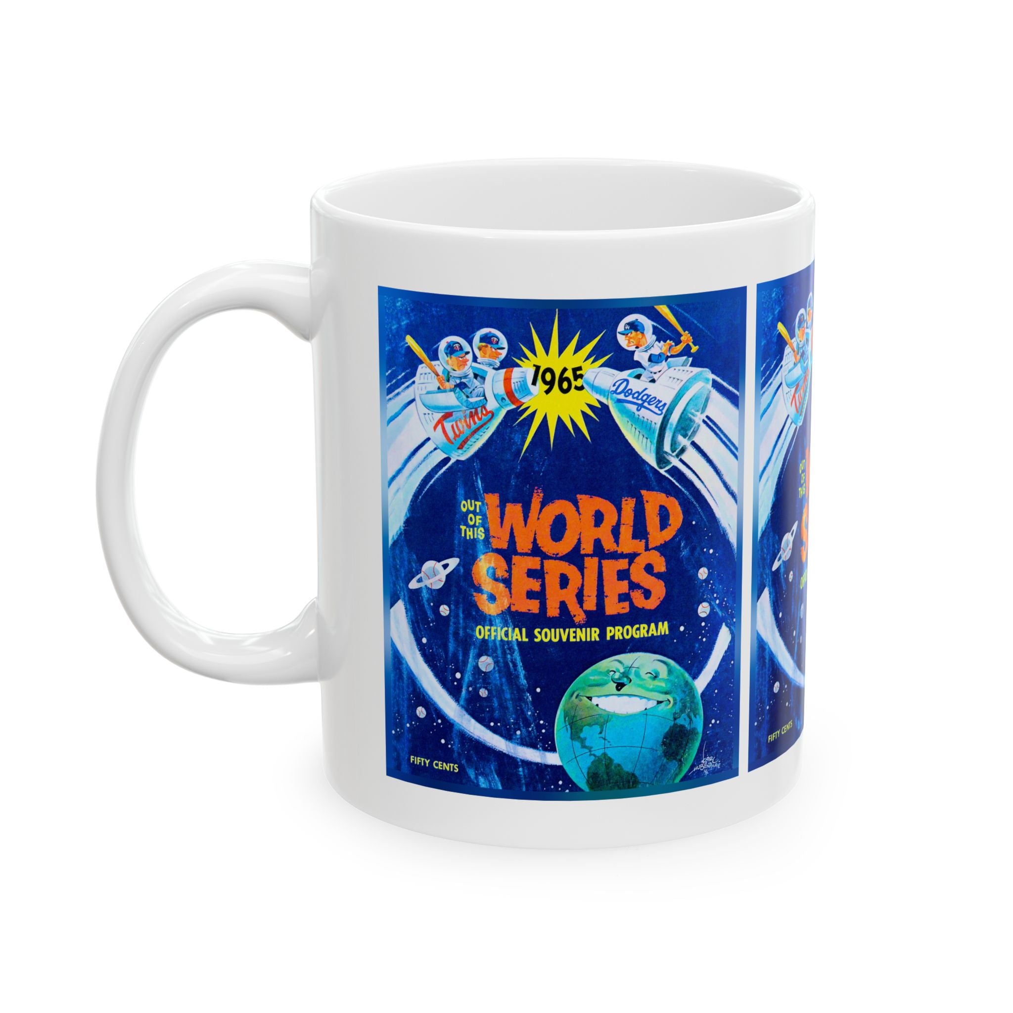 Ceramic Mug, 1965 Baseball World Series: Minnesota Twins - Los Angeles Dodgers, Sports Fan Gift, Baseball Lover Mug, MLB Collector Cup,