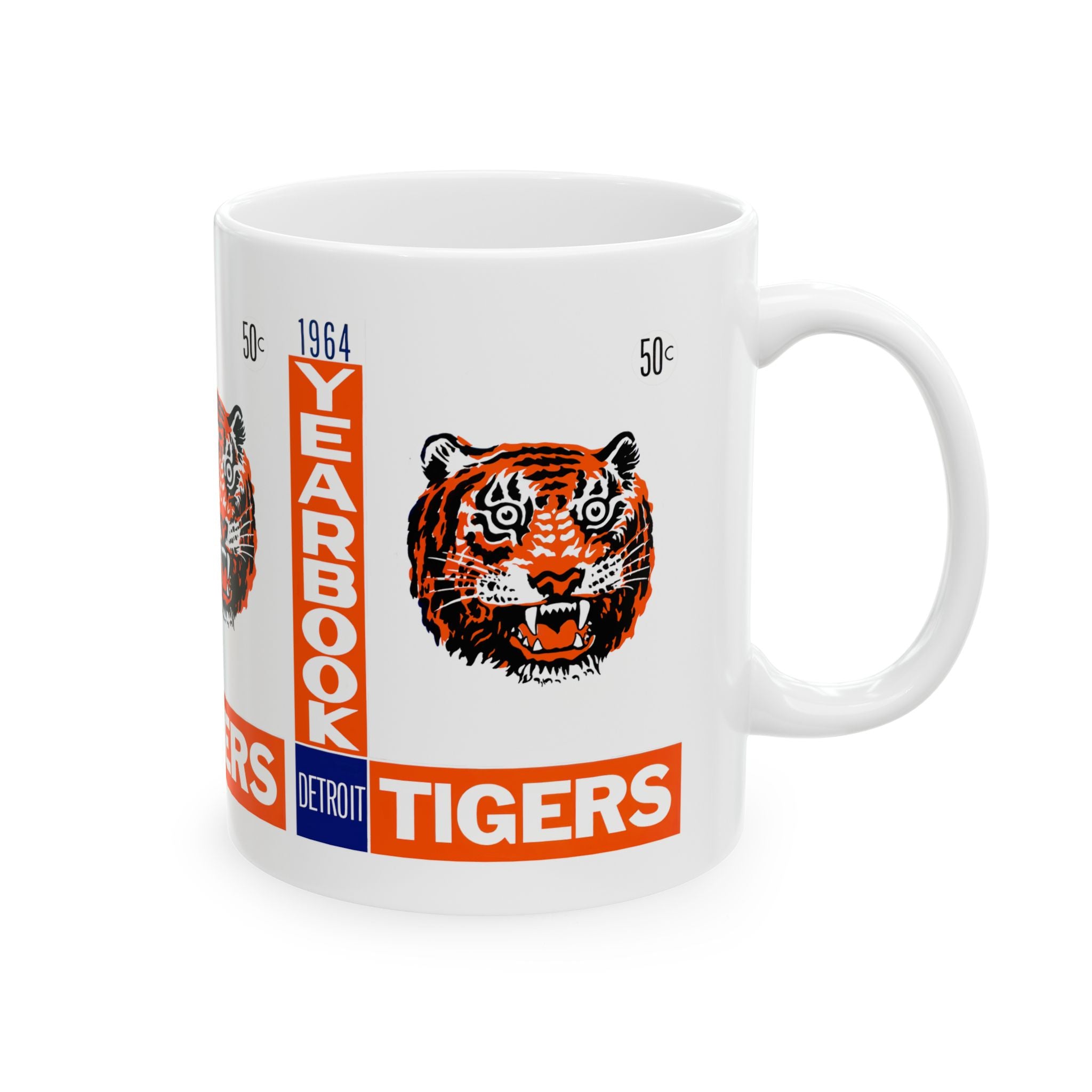 1964 Vintage Detroit Tigers Baseball Yearbook Cover  - Ceramic Mug, 11oz