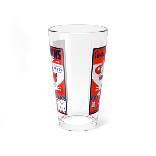 1948 Browns vs Colts Football Mixing Glass | 16oz Retro Game Scorecocktail Glass