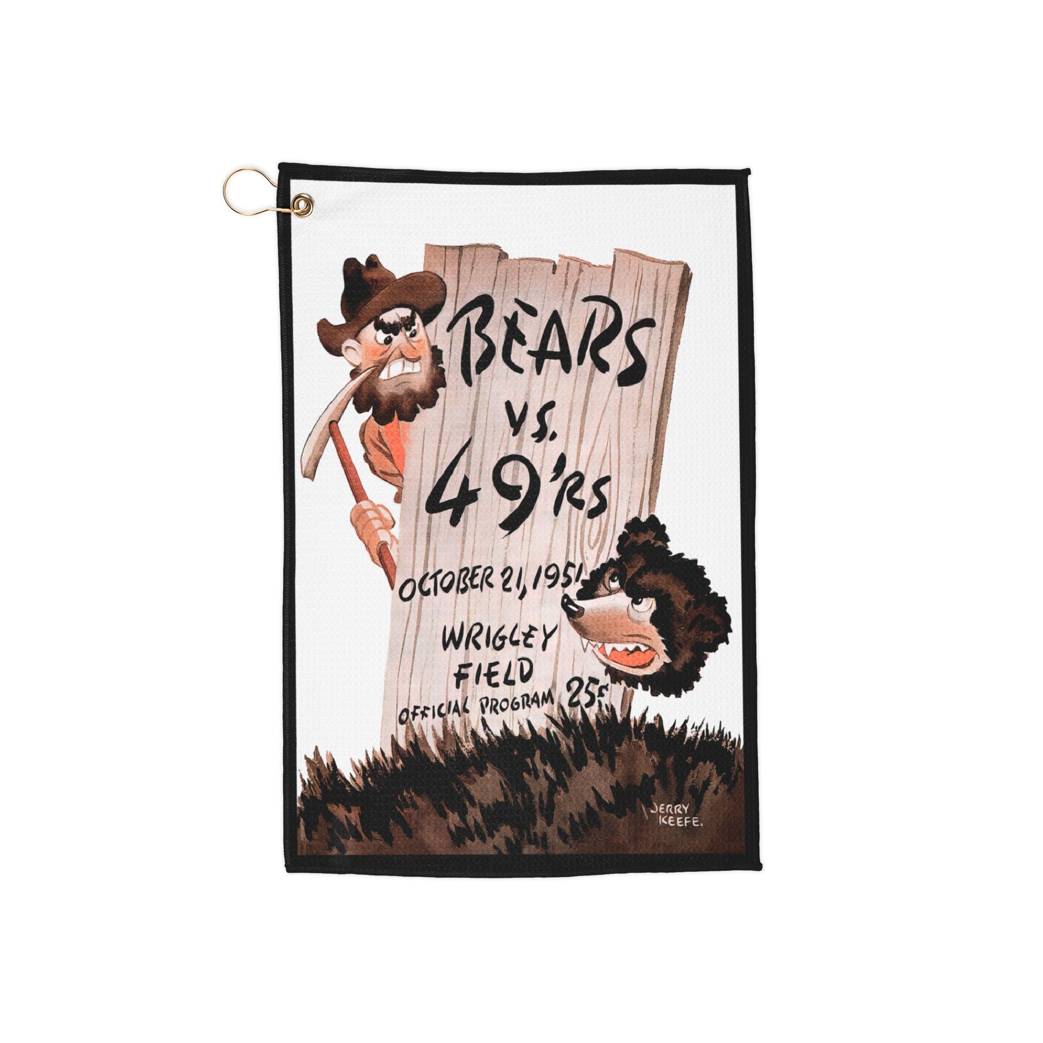 1951 Football Bears-49ers Golf Towel | Vintage Football
