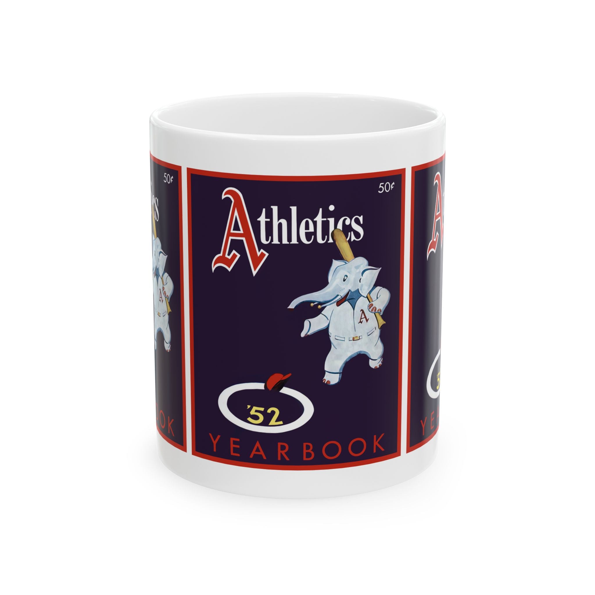 Vintage 1952 Baseball Philidelphia Athletics Yearbook Ceramic Mug, Sports Fan Gift, Baseball Collectible, Father's Day Present,  Memorabilia