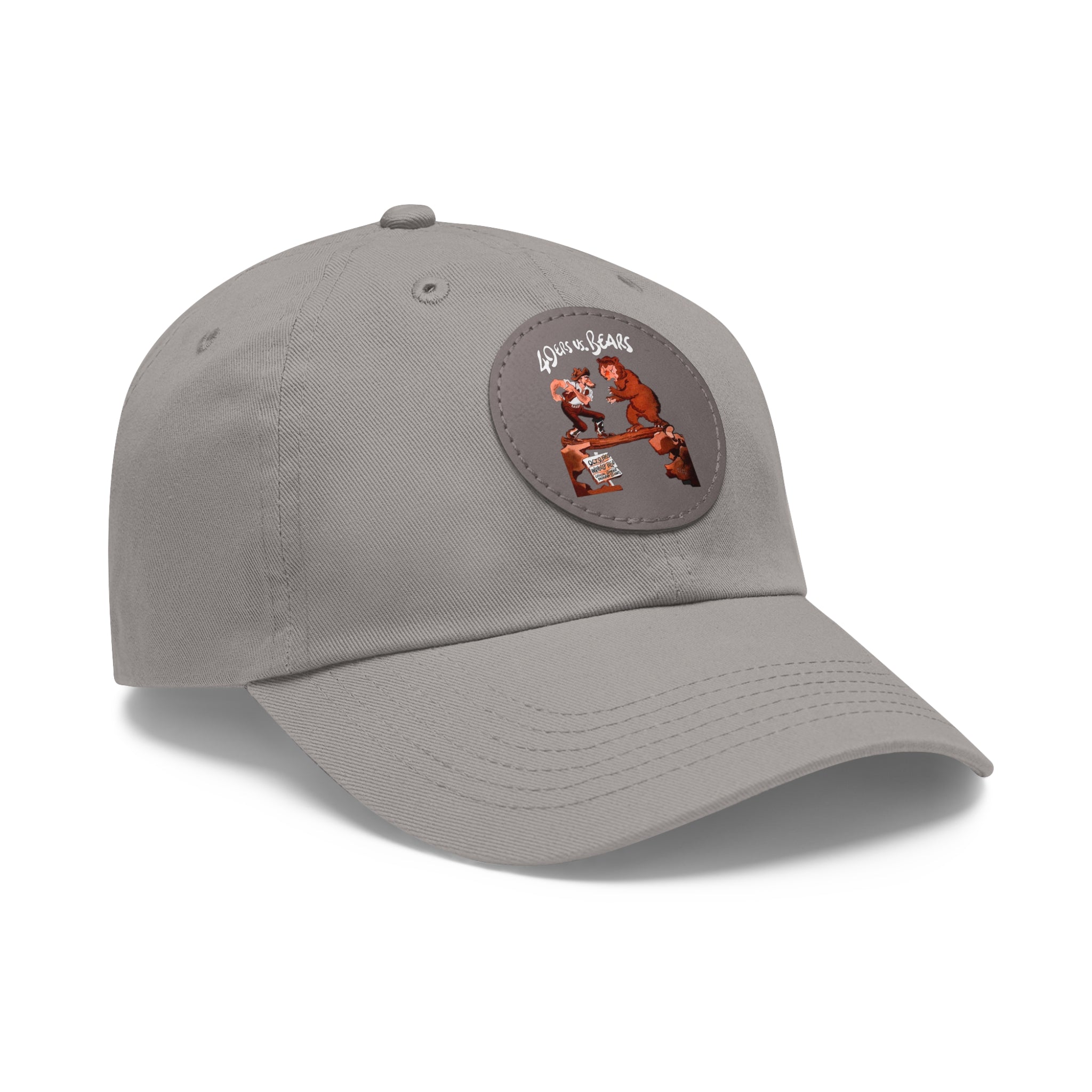 1955 Vintage Chicago Bears - San Francisco 49ers Football Program Cover - Dad Hat with Leather Patch (Round)