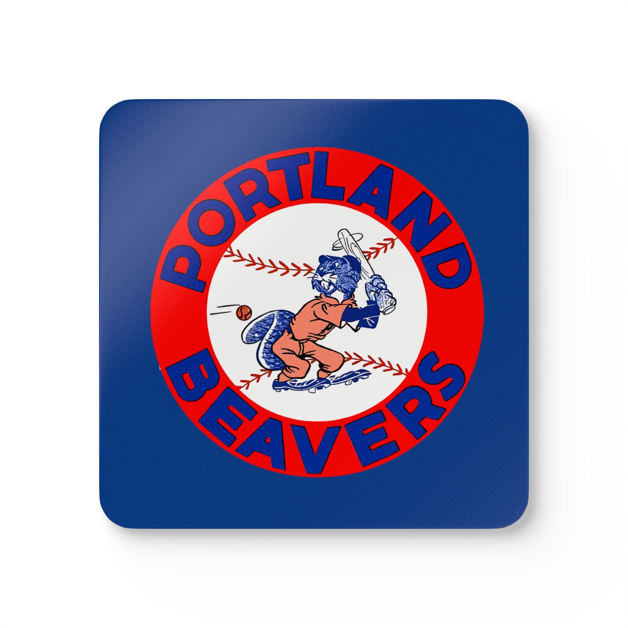 1967 Vintage Portland Beavers - Pacific Coast League Baseball - Corkwood Coaster Set