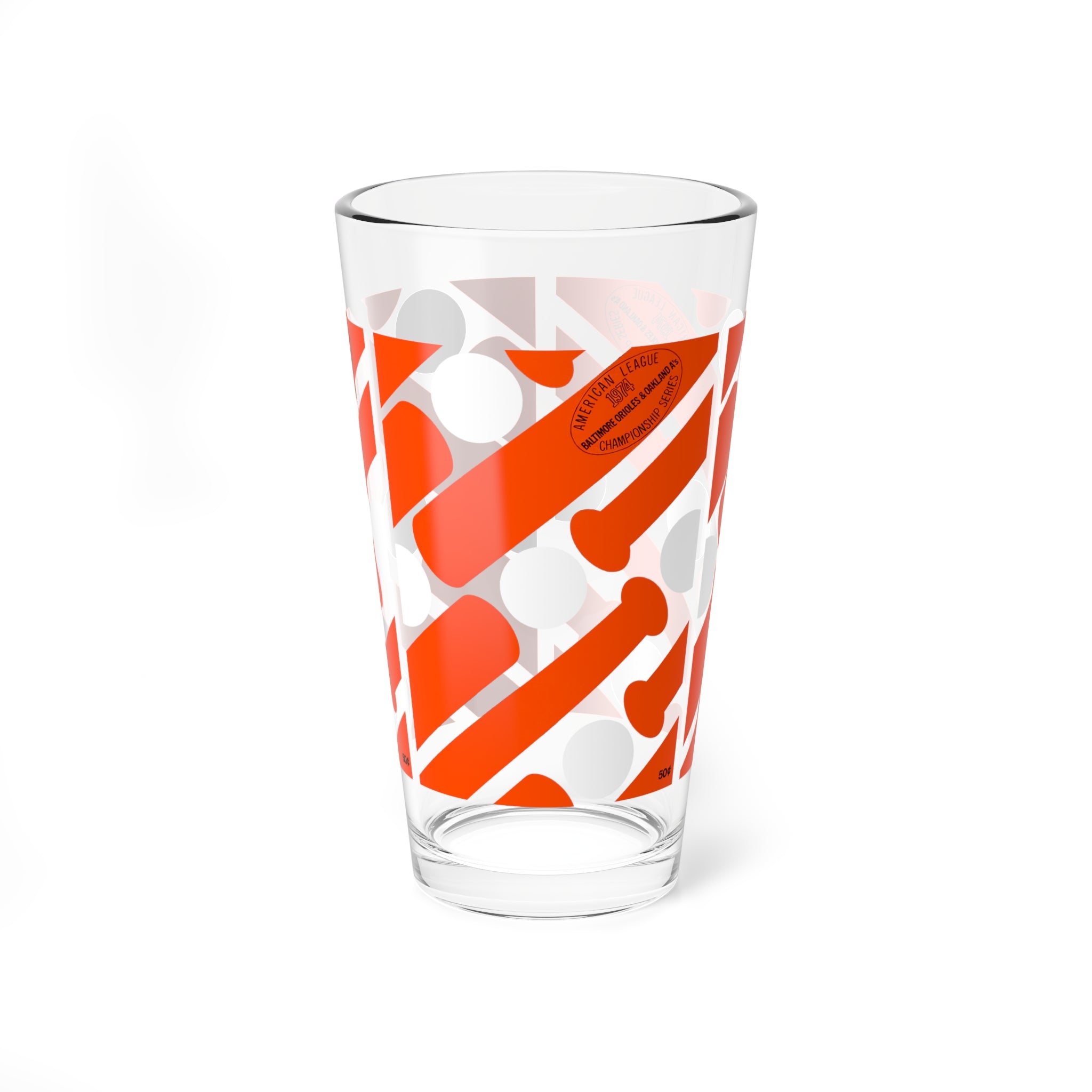 1974 Vintage Baltimore Orioles - Oakland A's - American League Championship Scorecard Cover -  Pint Glass, 16oz