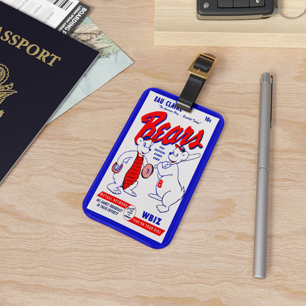 Eau Claire Bears 1951 Baseball Luggage Tag